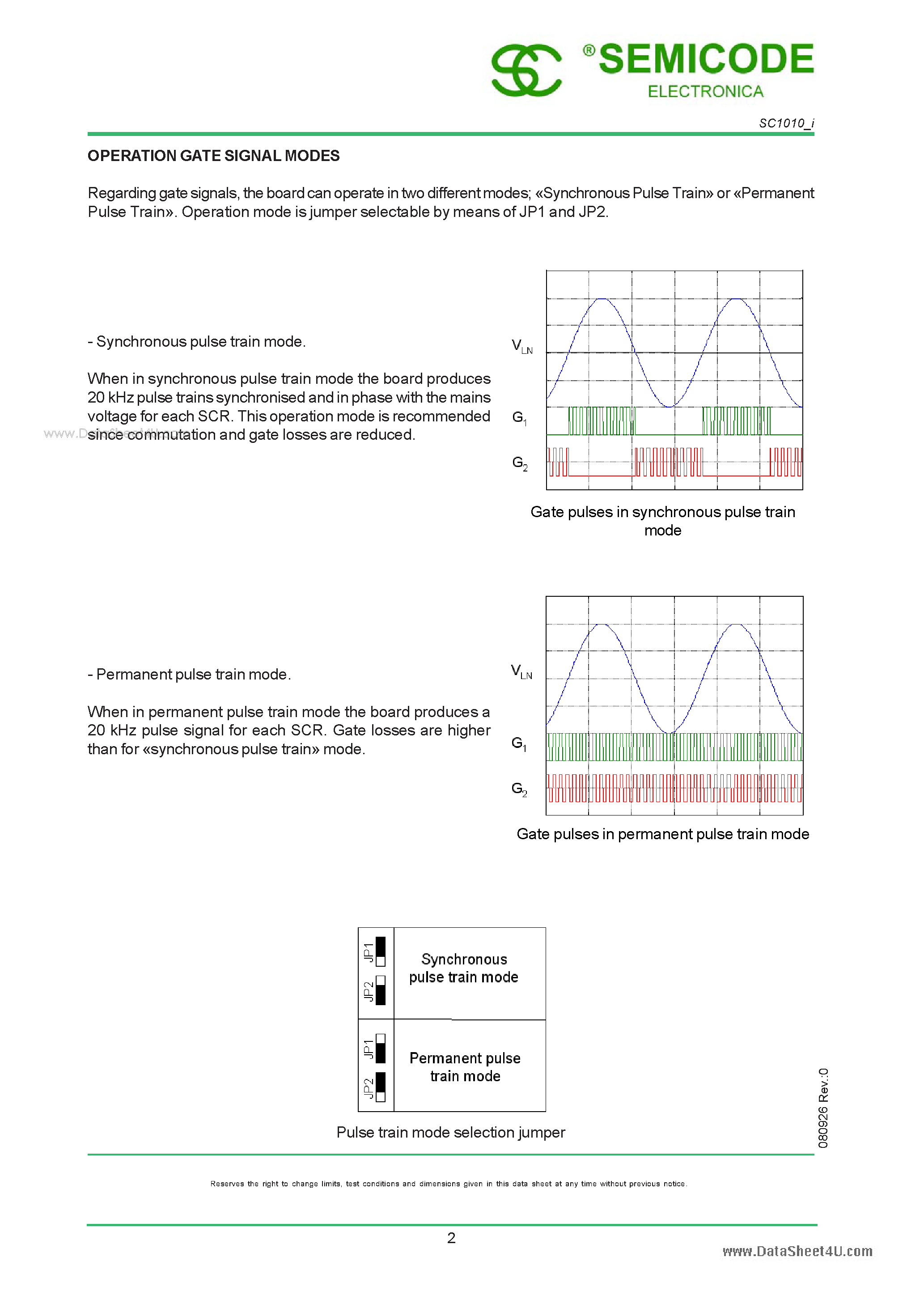 Datasheet SC1010 - Solid state relay controler card page 2
