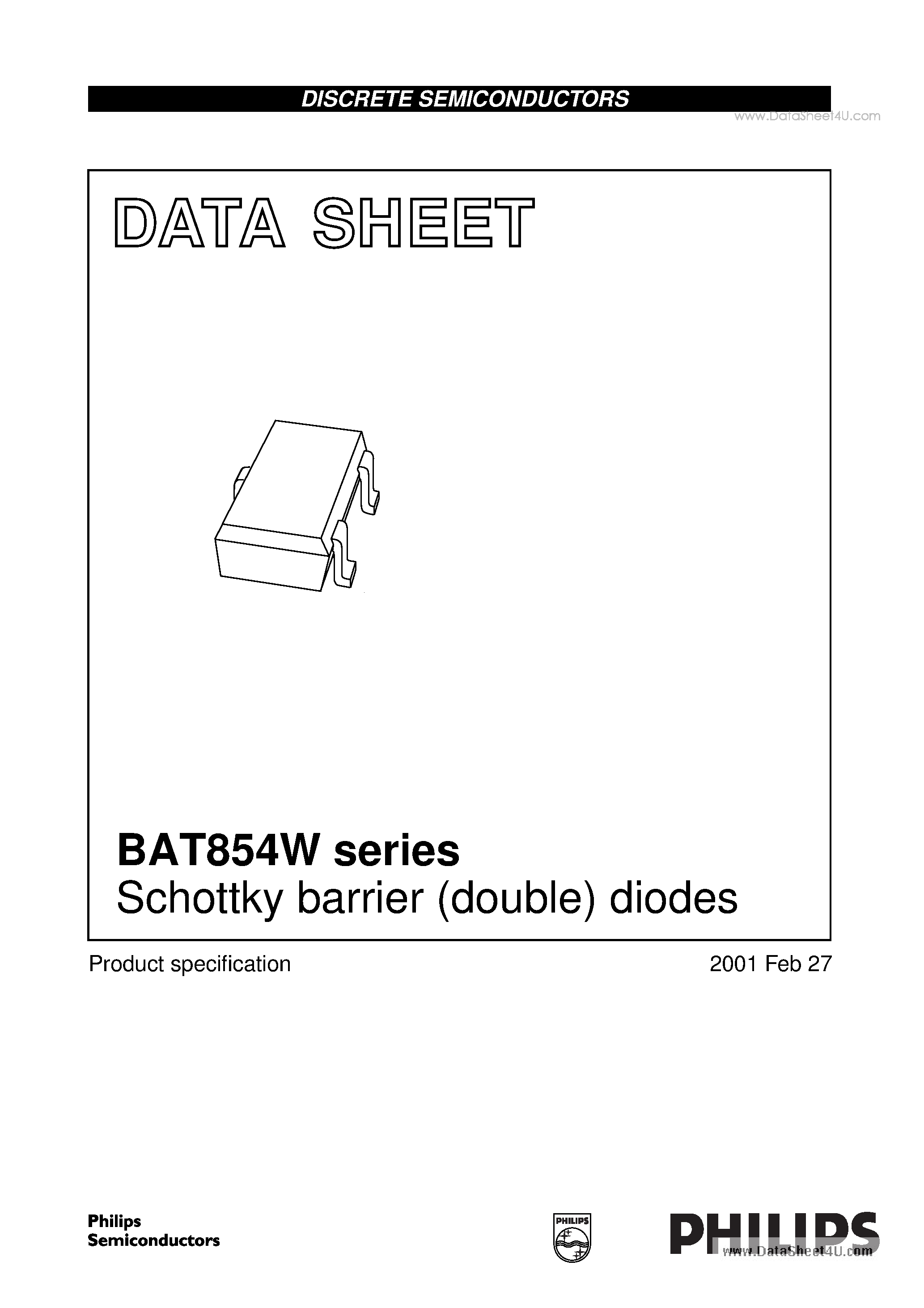 Datasheet BAT854AW - Schottky barrier (double) diodes page 1