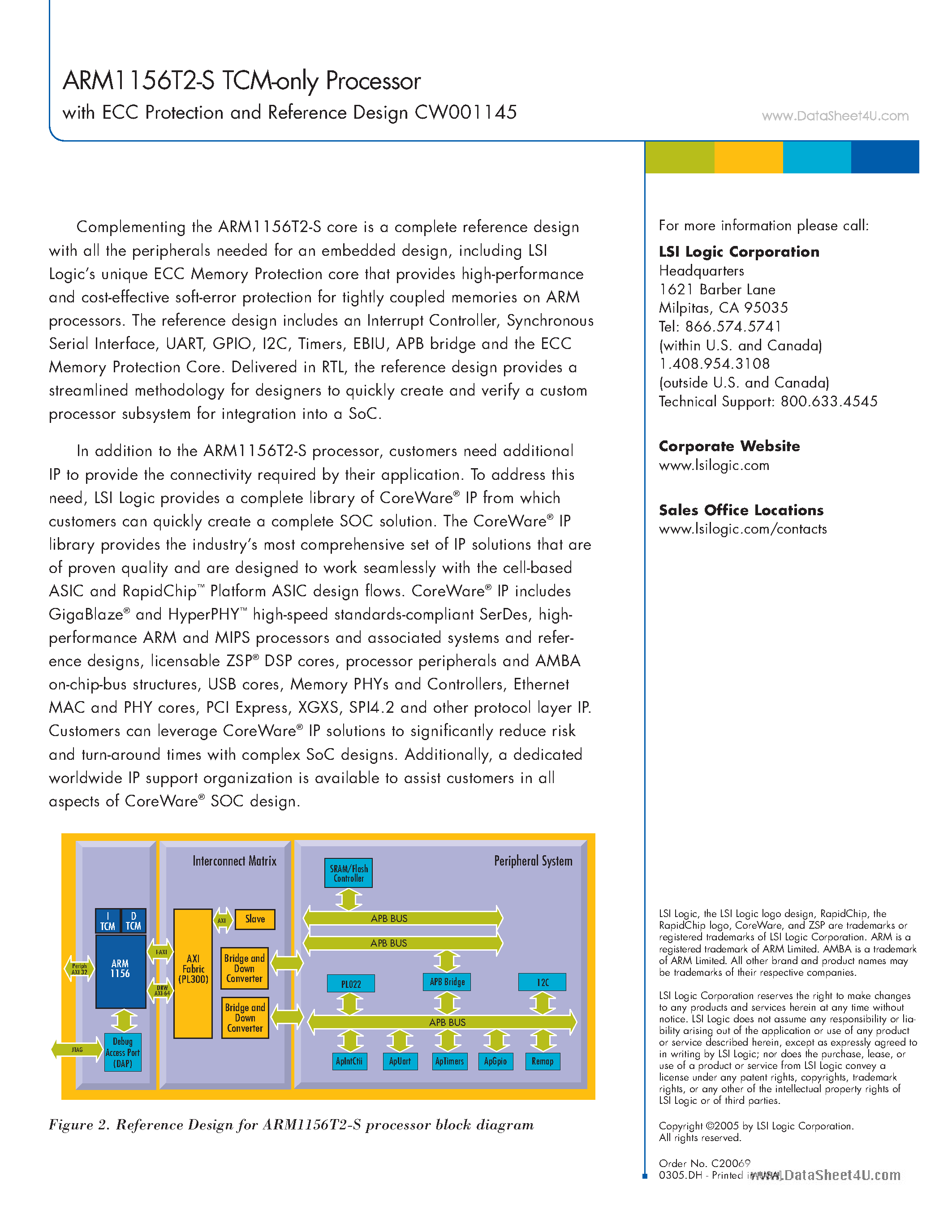 Datasheet ARM1156T2-S - TCM-only Processor page 2