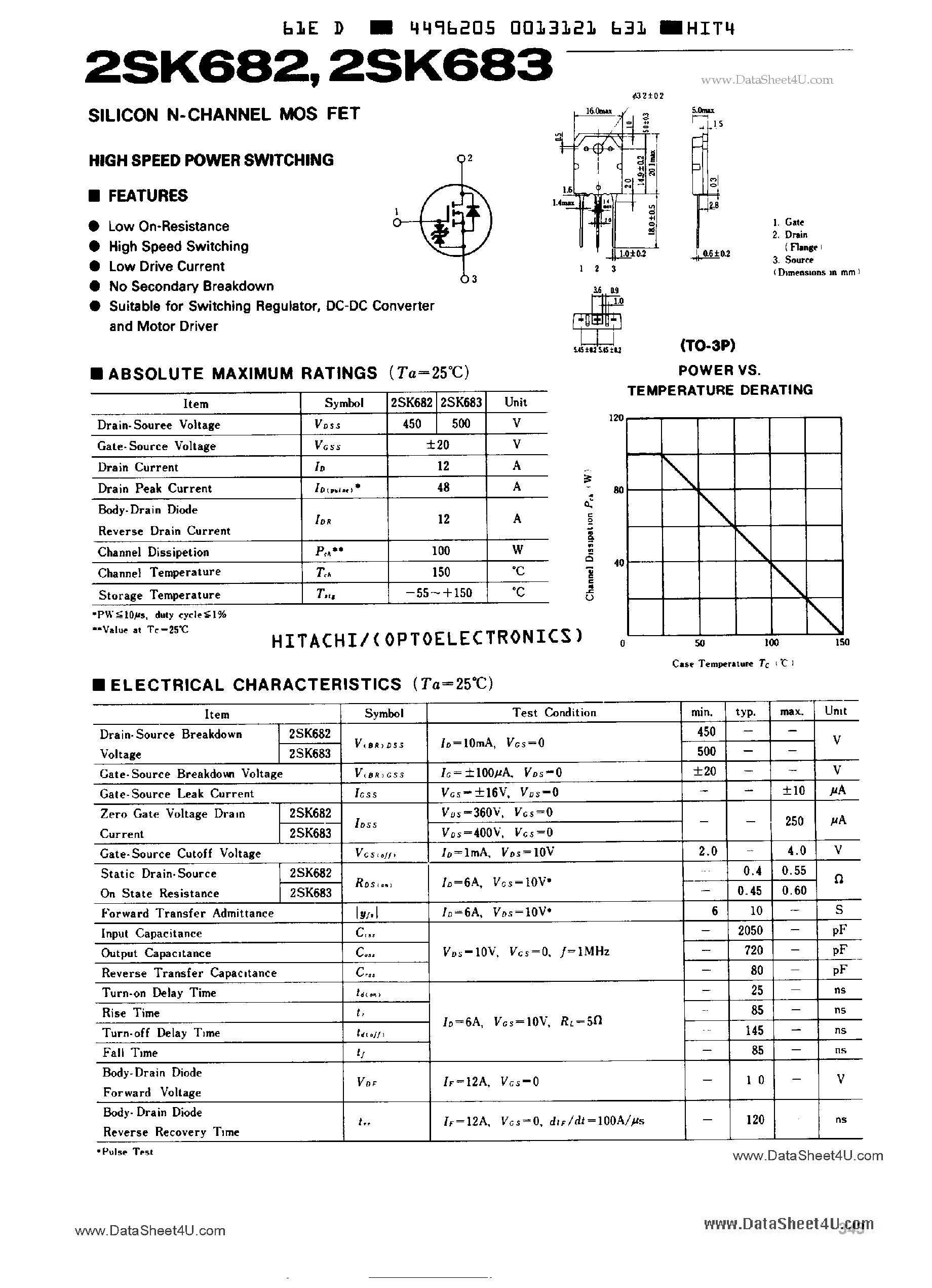 Datasheet K682 - Search -----> 2SK682 page 1