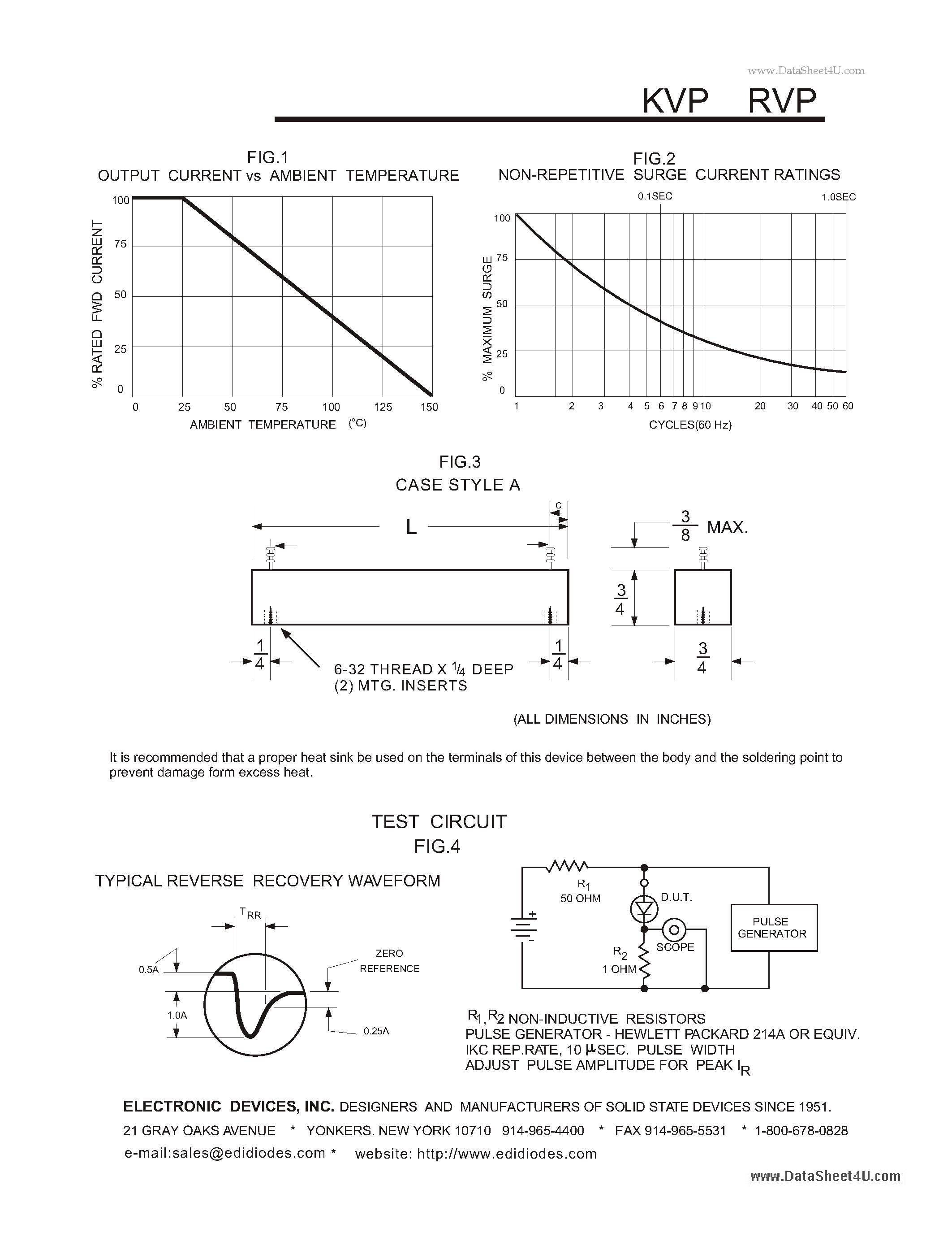 Datasheet RVP page 2 Datasheet RVP - KILOVOLT RECTIFIER ASSEMBLIES page 2