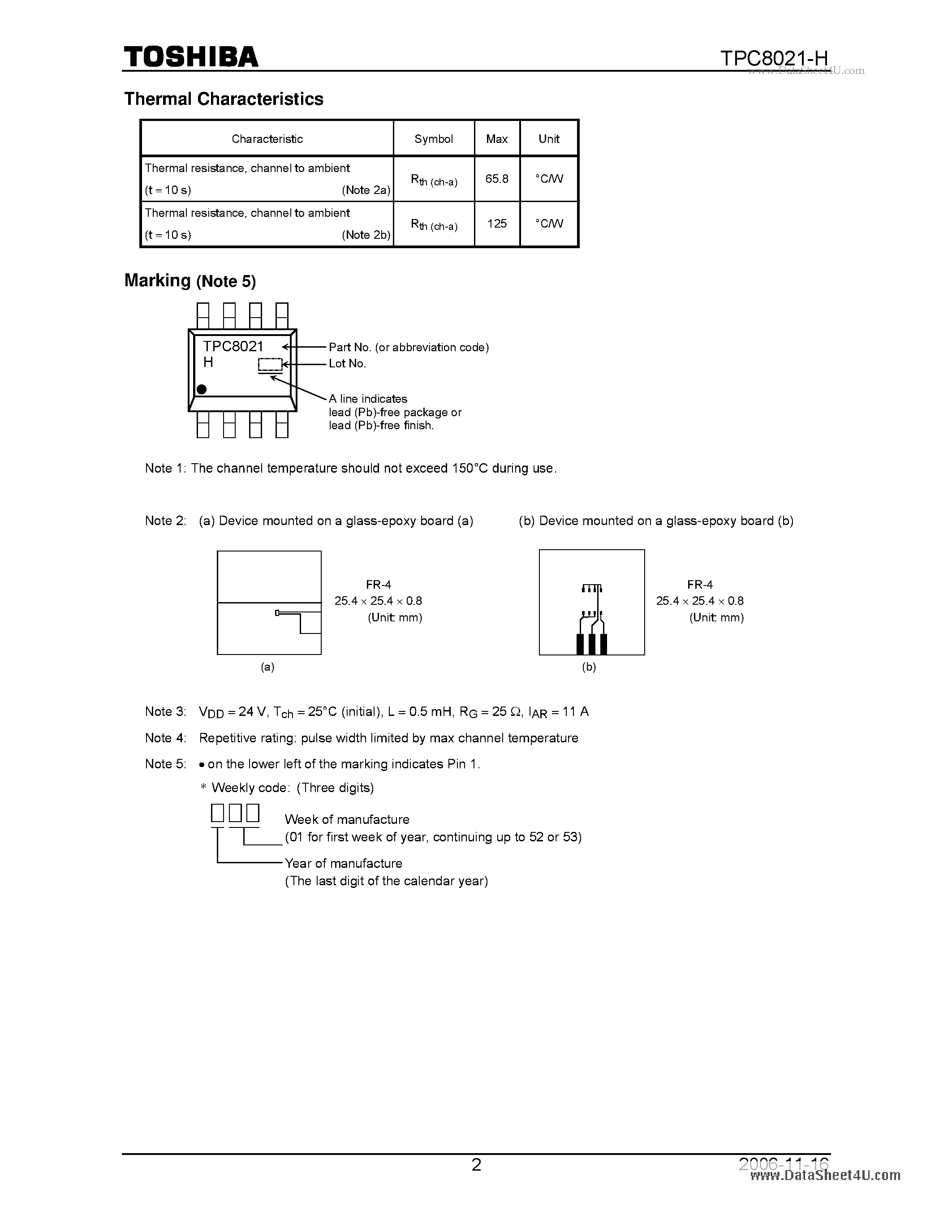 Datasheet TPC8021-H - High-Efficiency DC/DC Converter Applications page 2