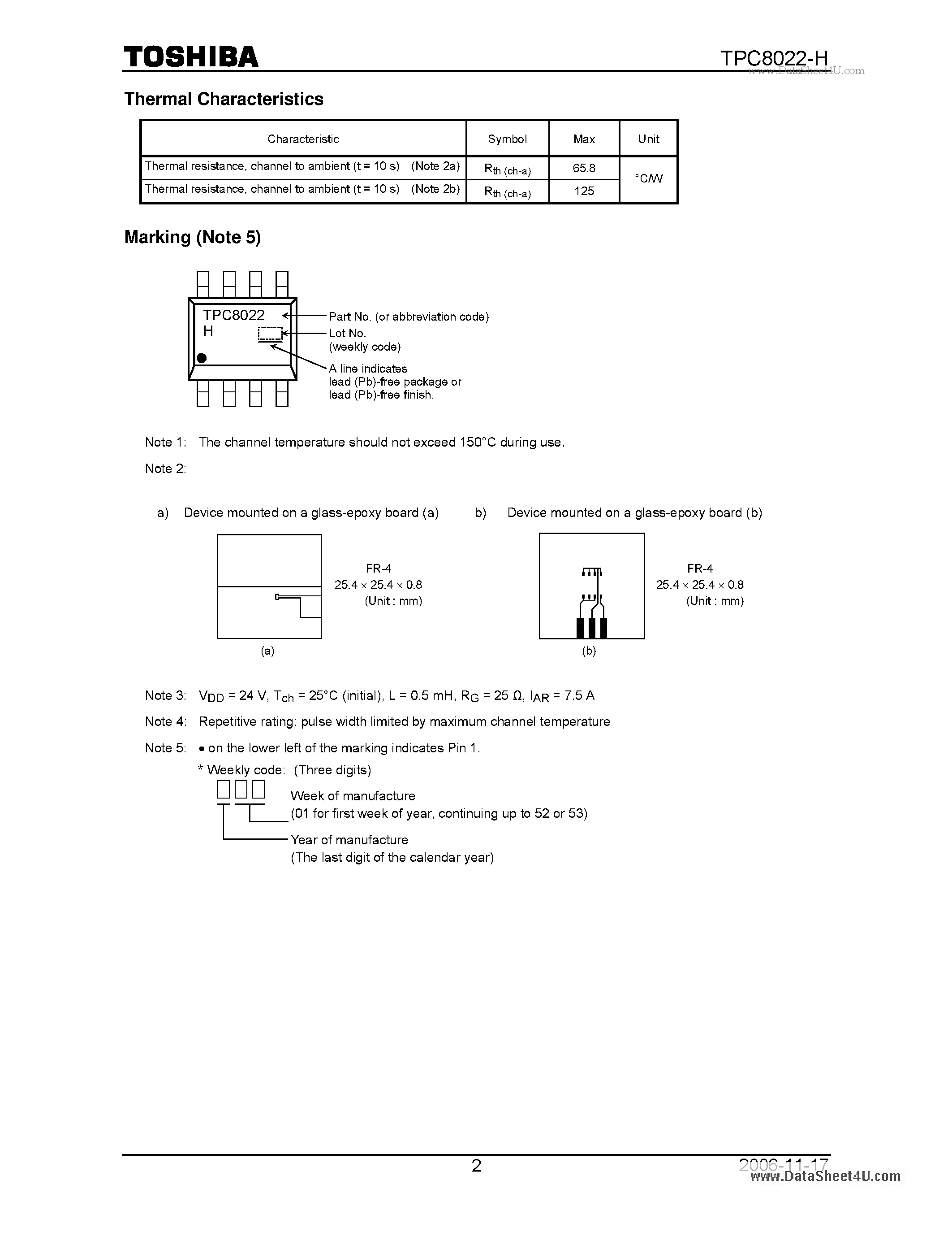 Datasheet TPC8022-H - High-Efficiency DC/DC Converter Applications page 2