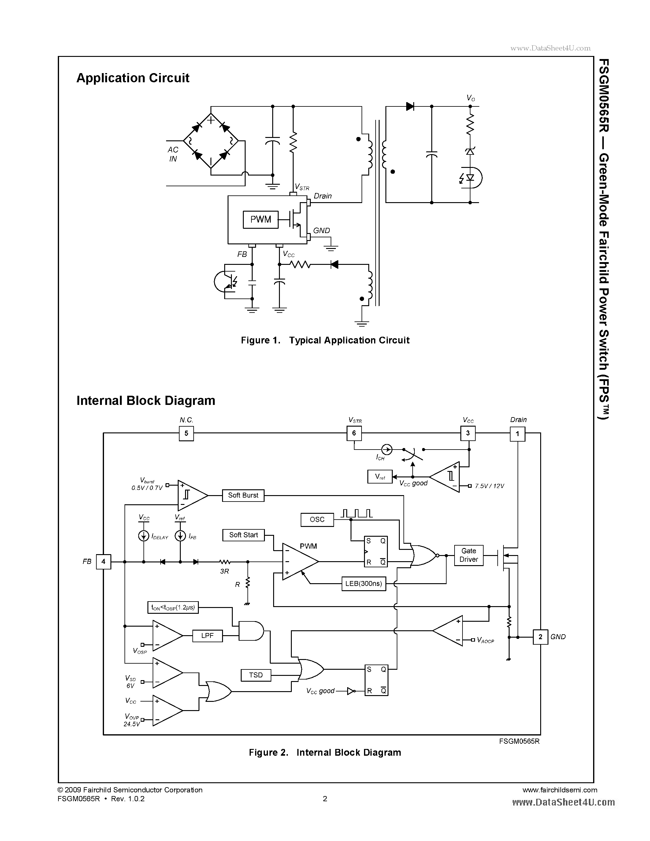 Даташит на микросхему FSGM0565R страница 2 Даташит FSGM0565R - Green-Mode Fairchild Power Switch (FPS) страница 2