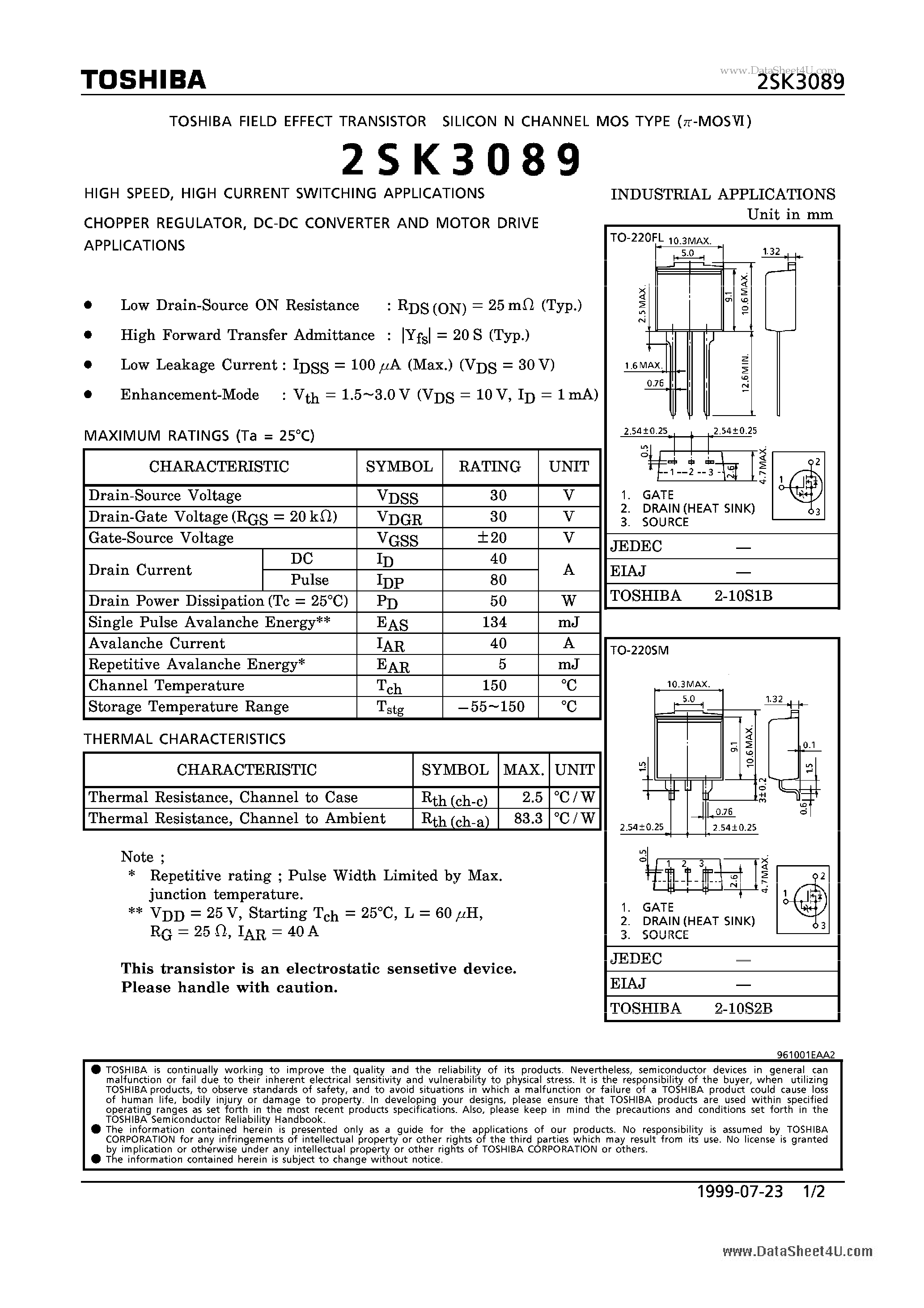 Даташит на микросхему K3089 страница 1 Даташит K3089 - Search -----> 2SK3089 страница 1