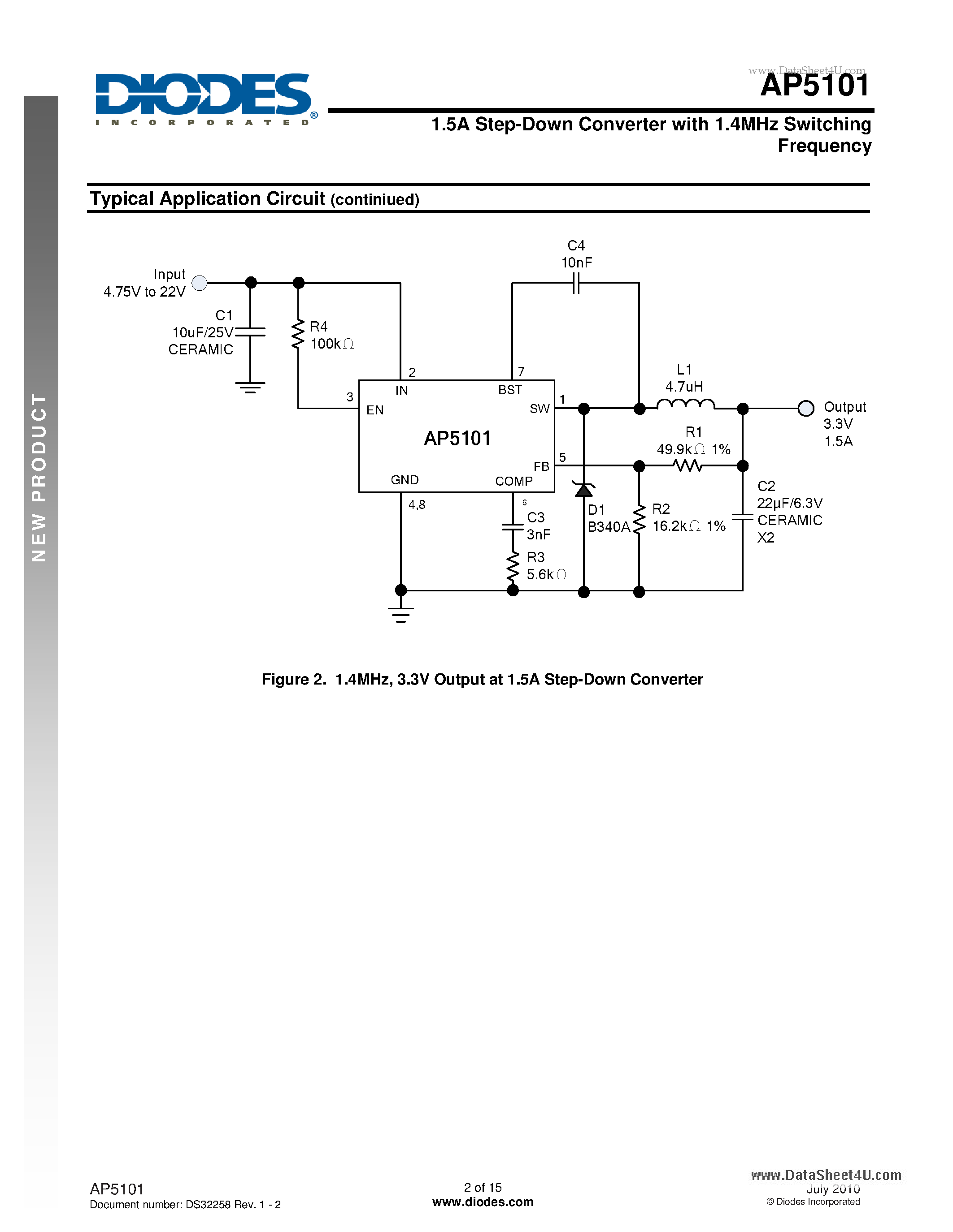 Даташит на микросхему AP5101 страница 2 Даташит AP5101 - 1.5A Step-Down Converter страница 2