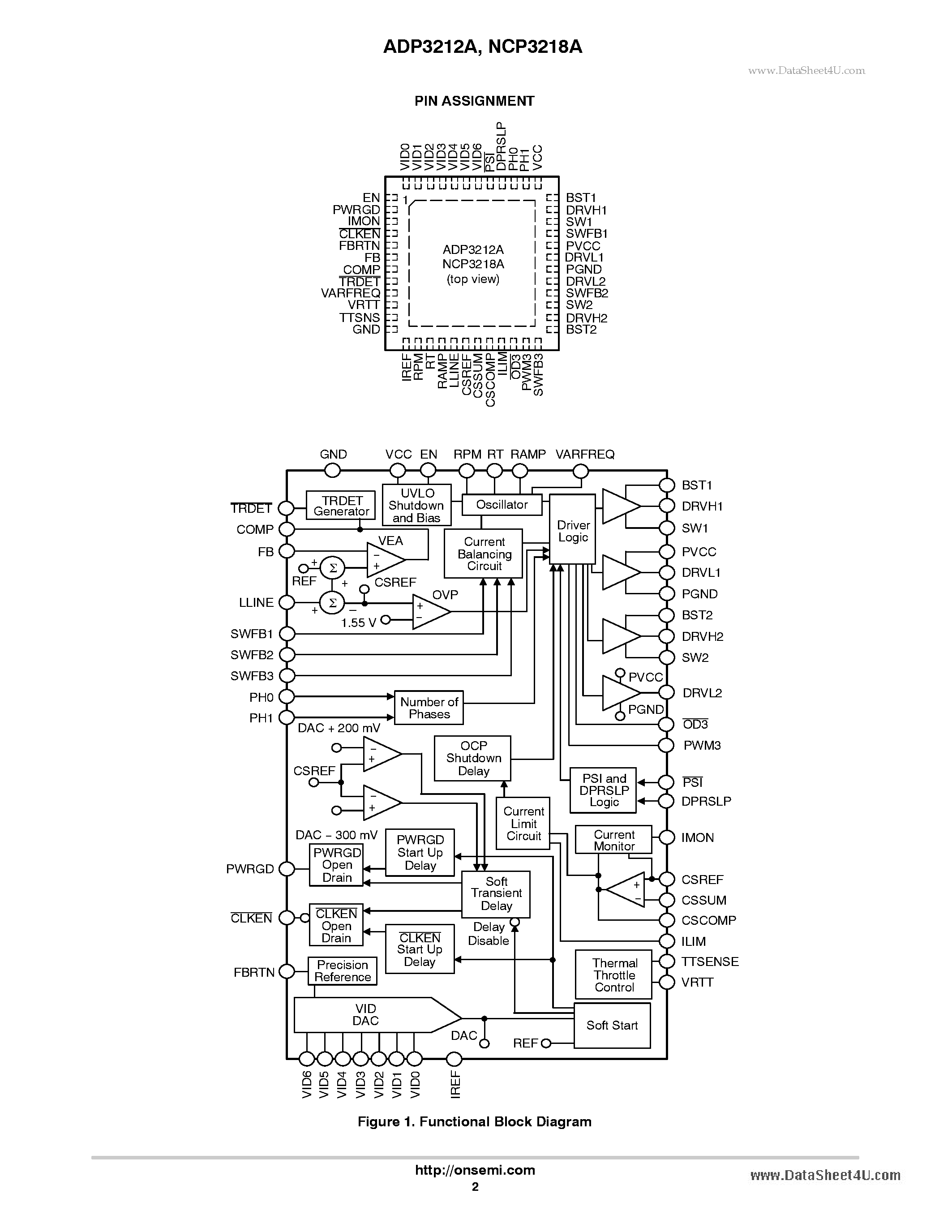 Datasheet ADP3212A - Mobile CPU Synchronous Buck Controller page 2