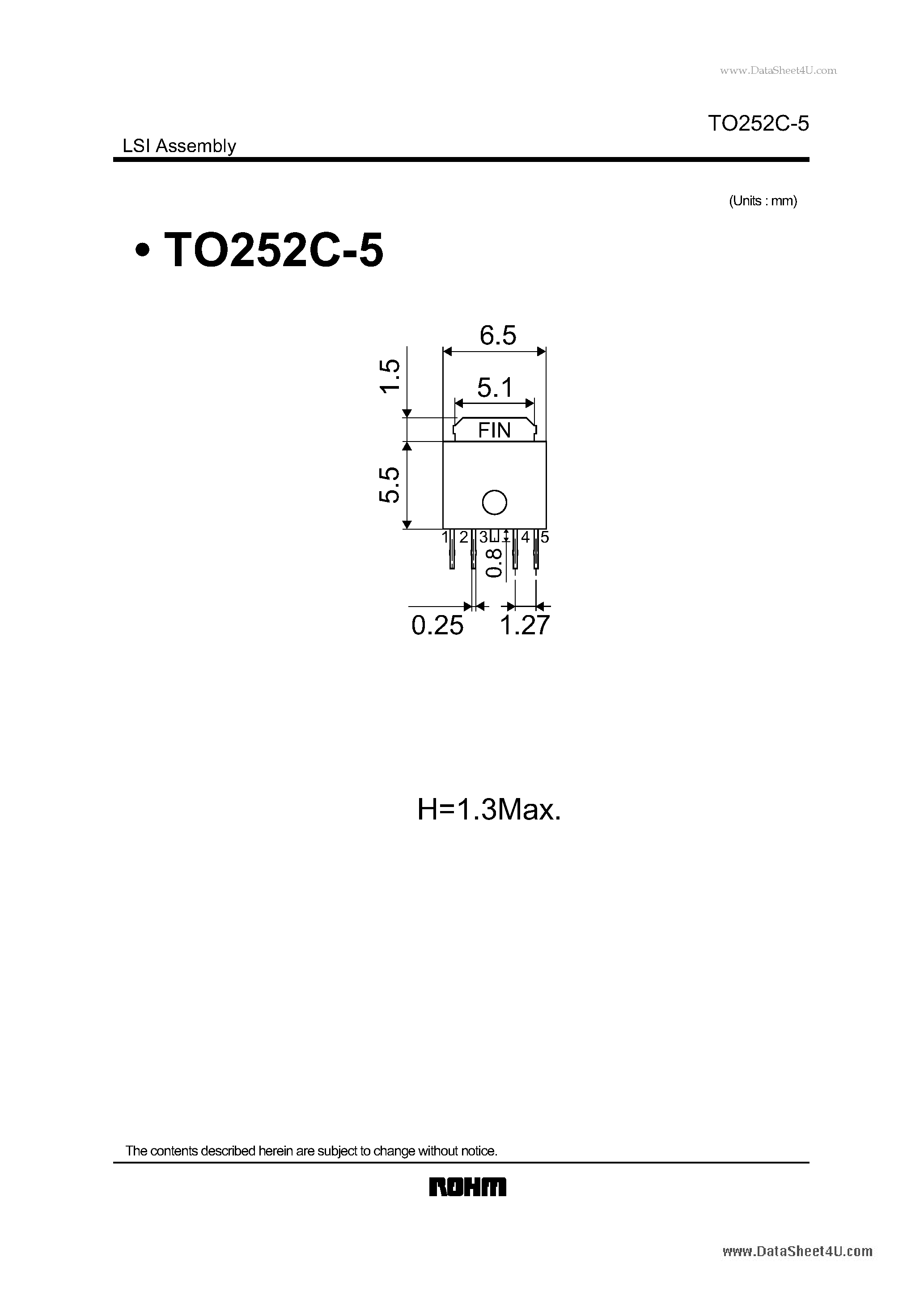 Datasheet TO252C-5 - LSI Assembly page 1