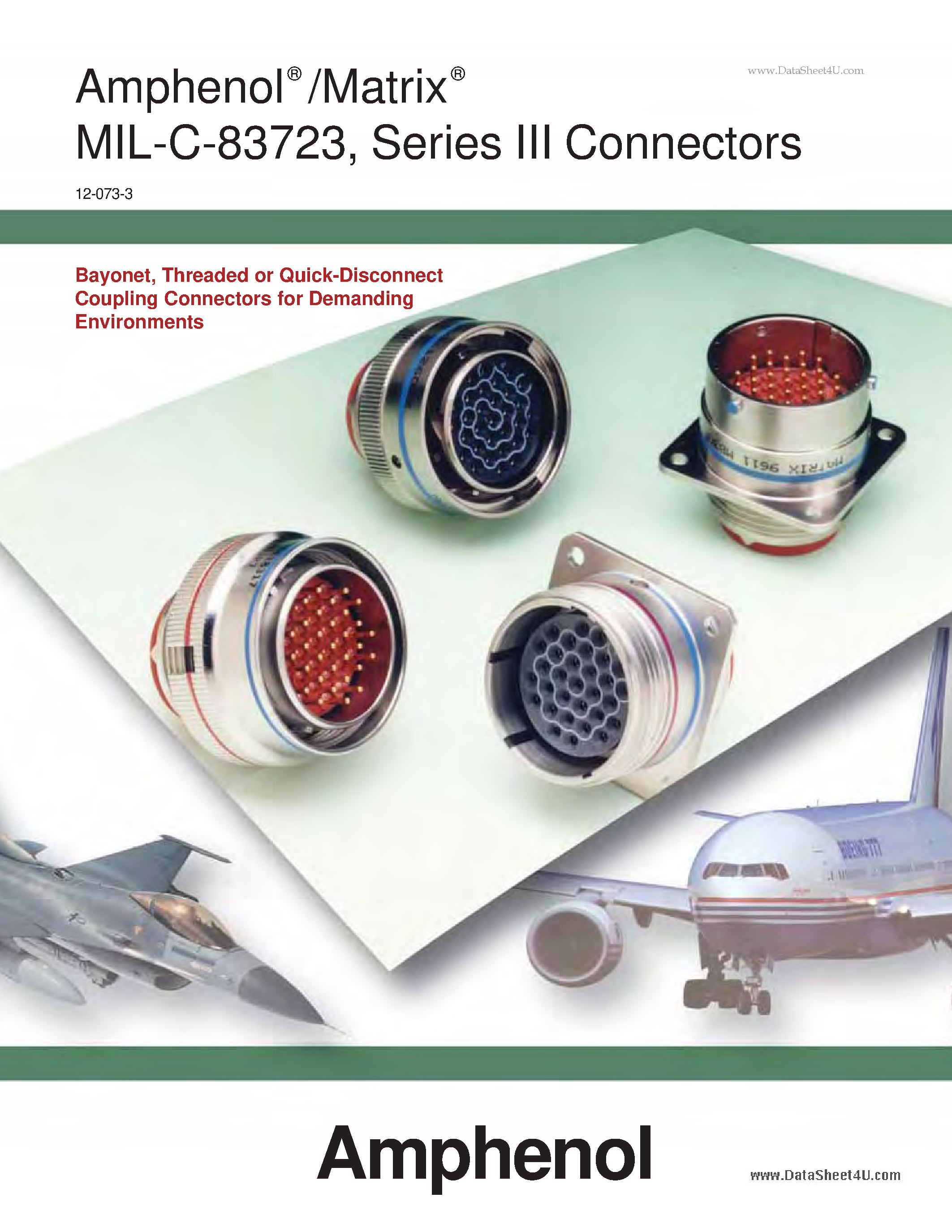 Datasheet M39029/5-115 - Series III Connectors page 1