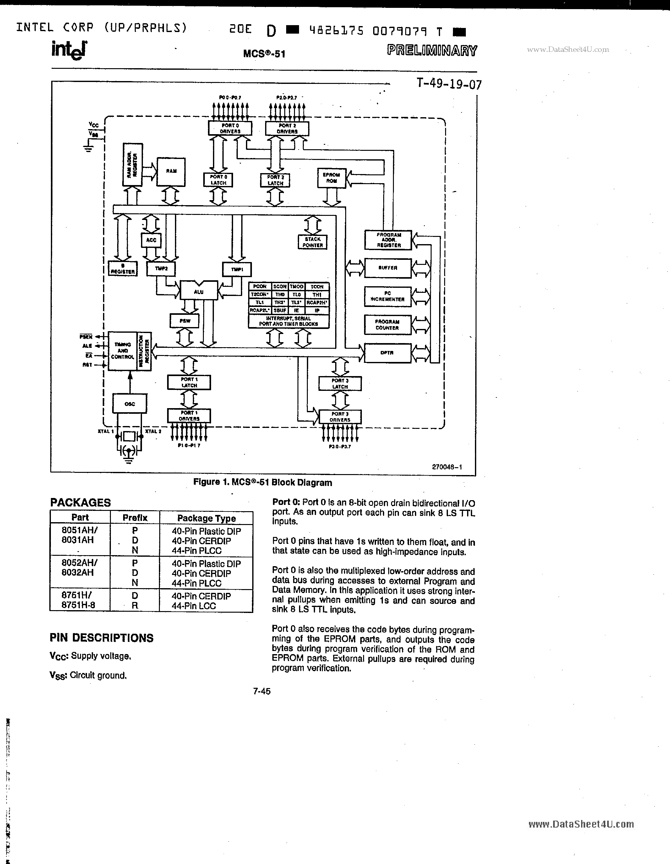 Datasheet N8031 - 8-BIT CONTROL ORIENTED MICROCOMPUTERS page 2