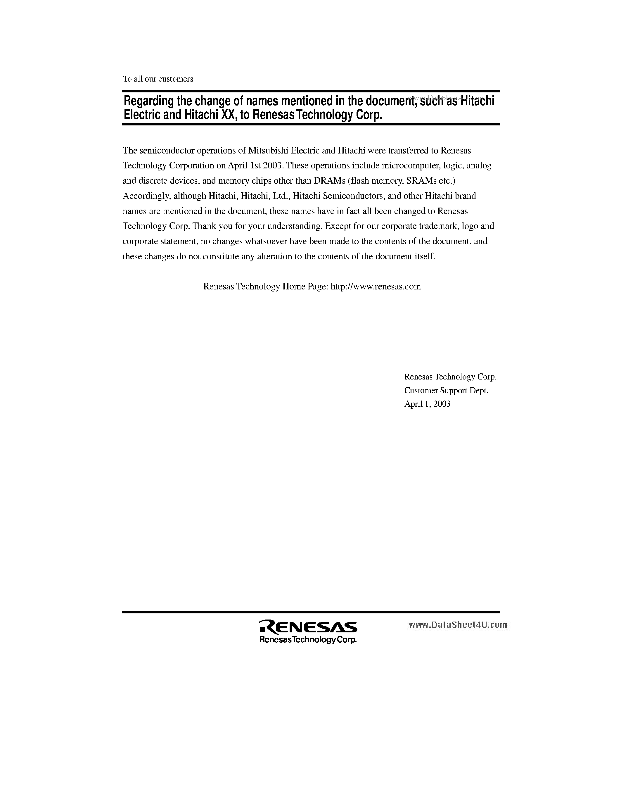 Datasheet H8/3724 - (H8/3724 / H8/3754) 8-Bit Single-Chip Microcomputer page 1