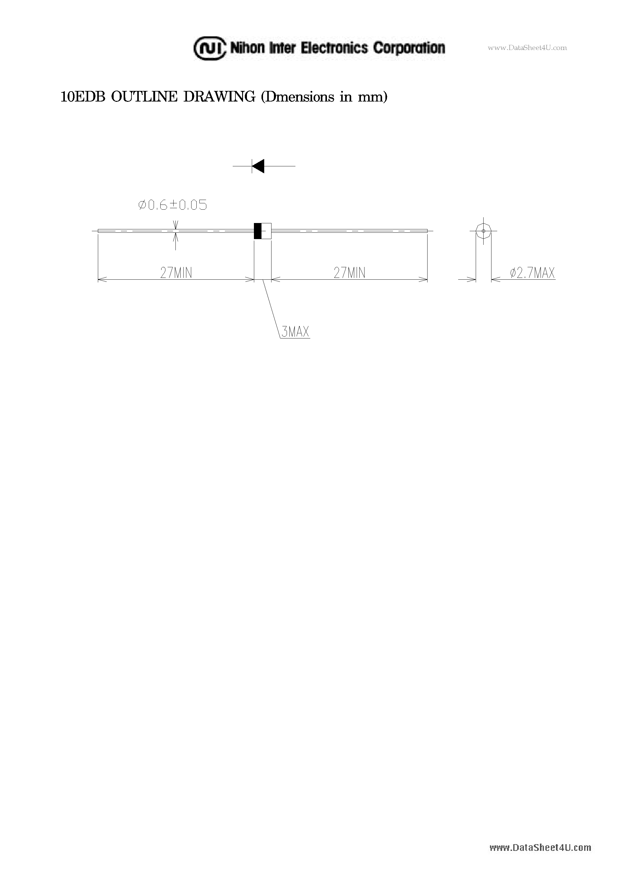 Datasheet 10EDB40 page 2 Datasheet 10EDB40 - DIODE - 1A 400V TJ = 150C page 2