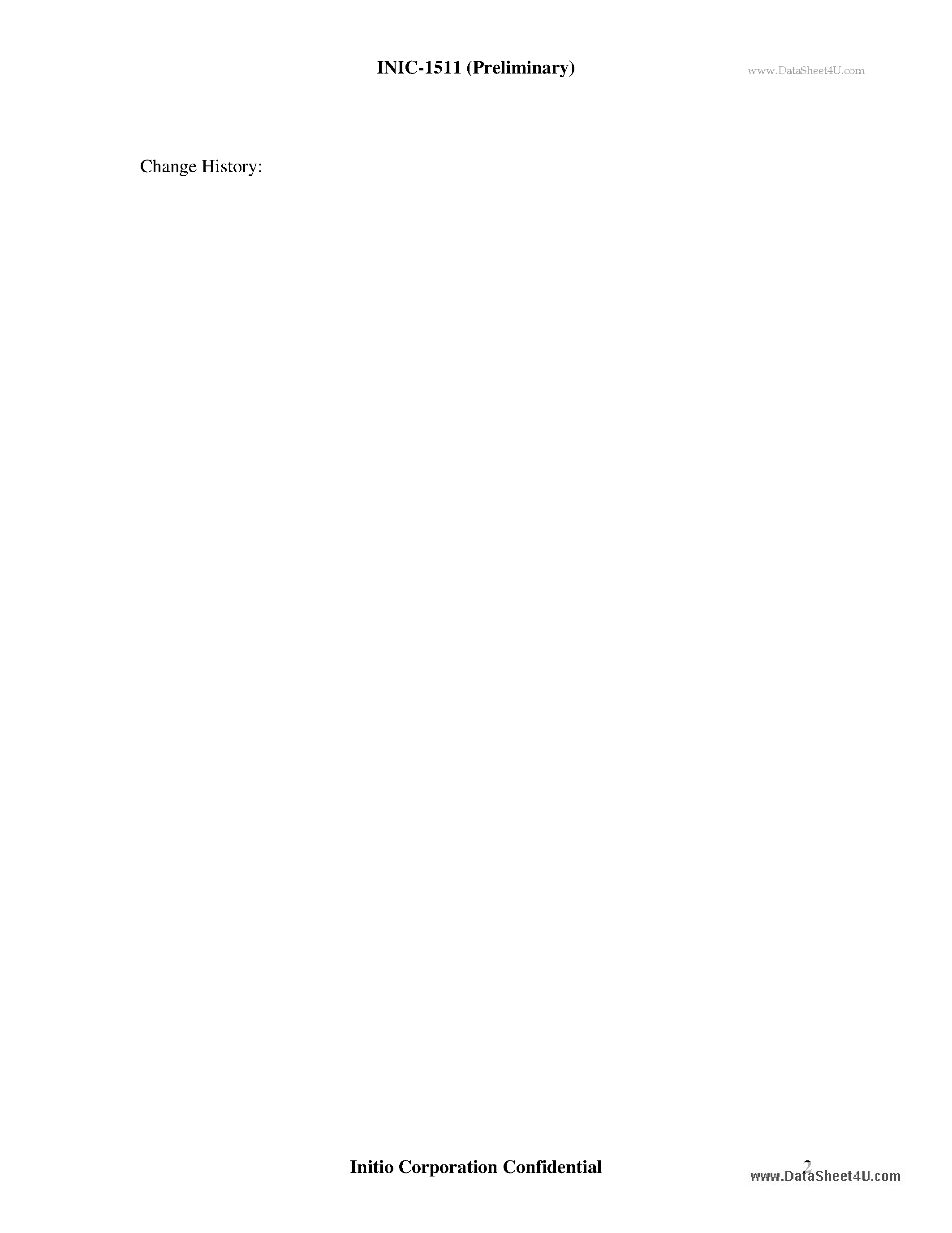 Datasheet INIC-1511 - USB to PATA Bridge page 2