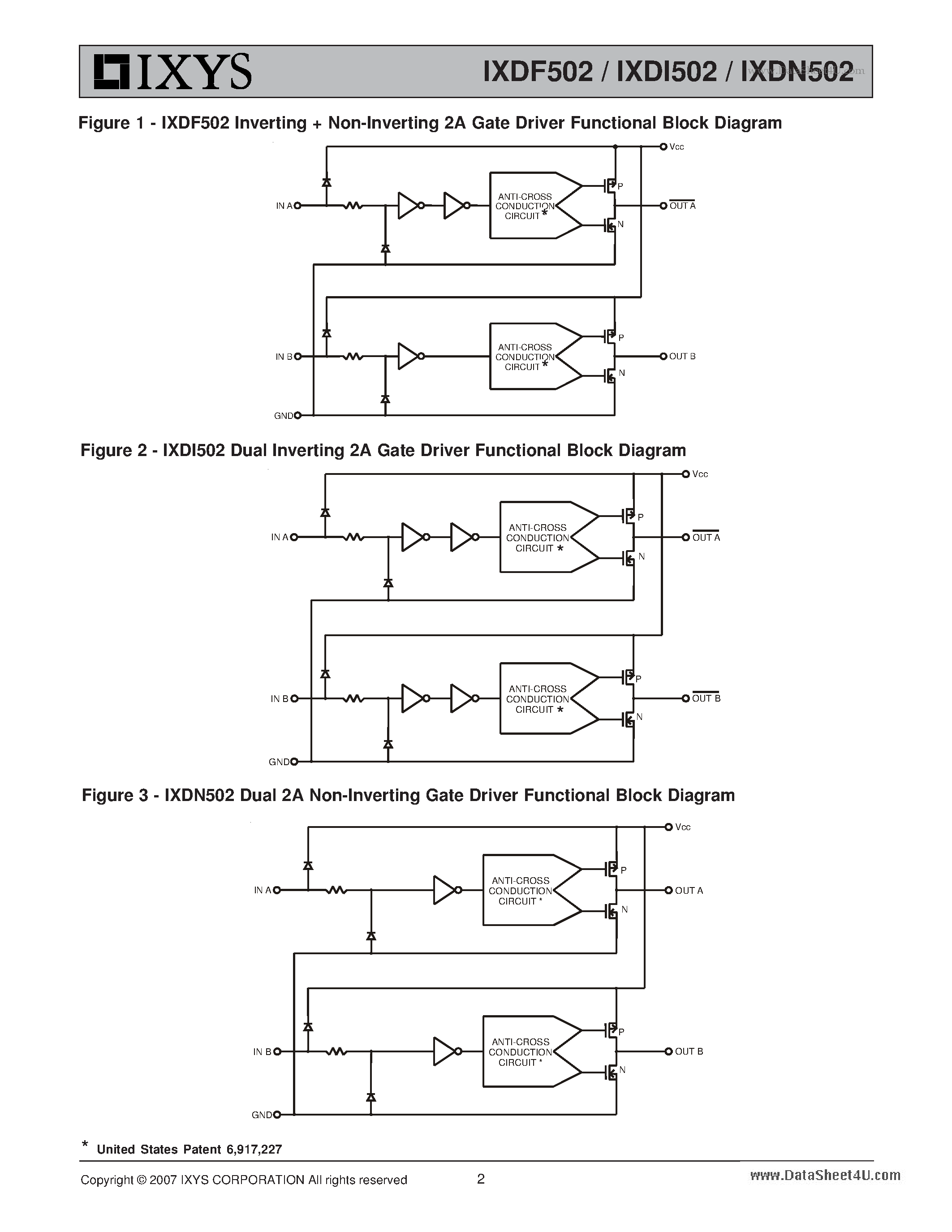 Datasheet IXDF502 - (IXDx502) 2 Ampere Dual Low-Side Ultrafast MOSFET Drivers page 2
