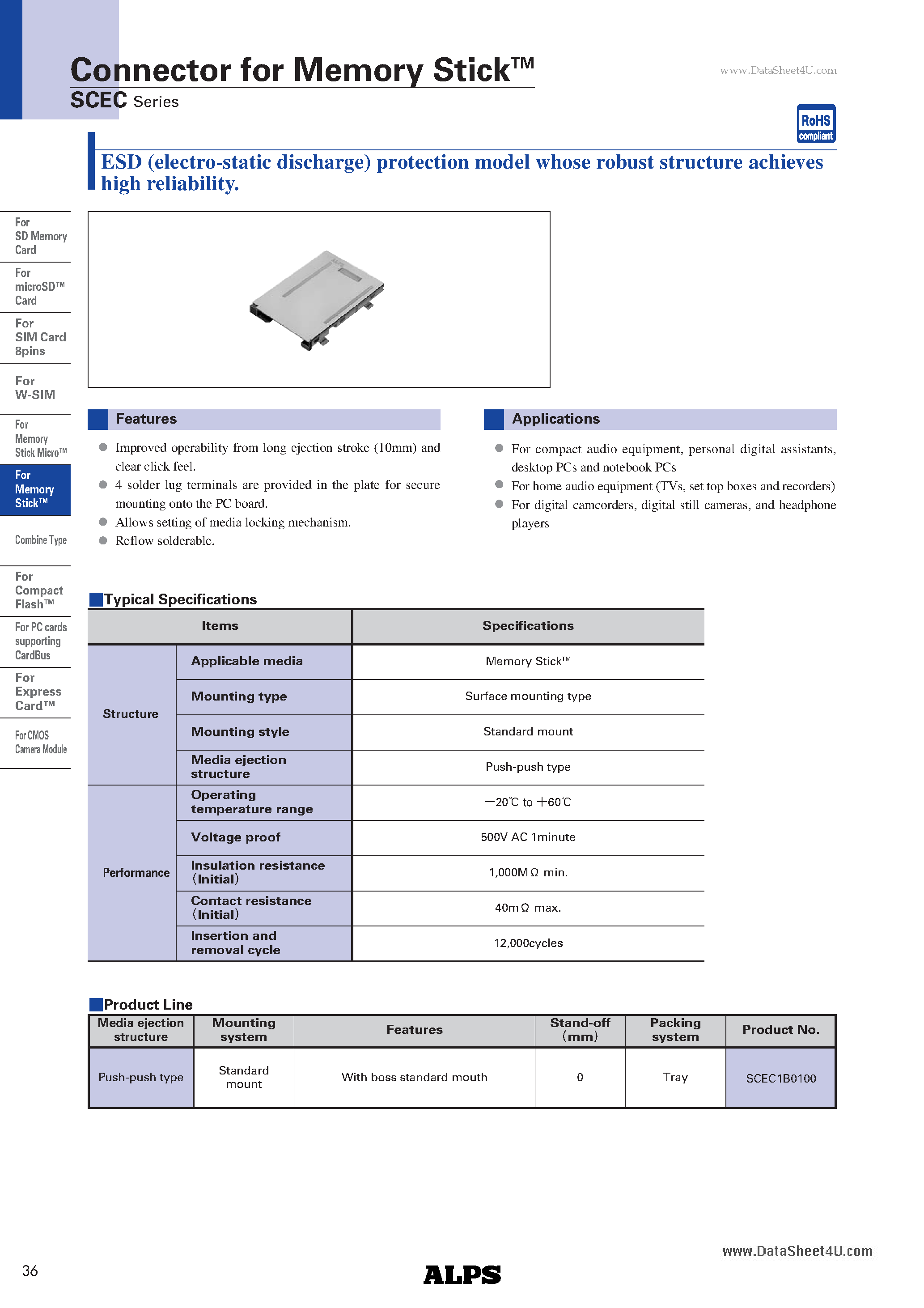 Даташит на микросхему SCEC страница 1 Даташит SCEC - Connector страница 1