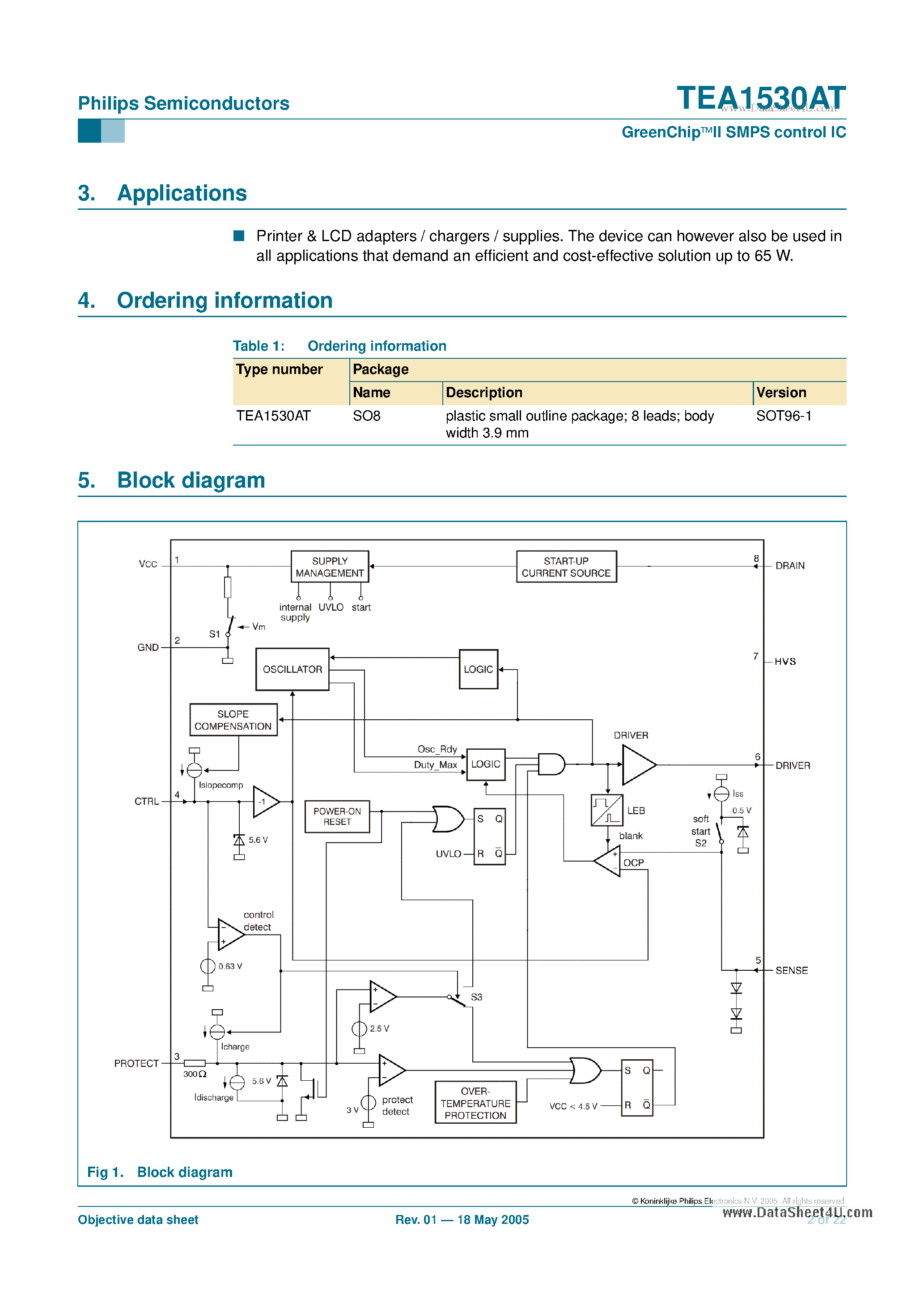 Datasheet EA1530AT page 2 Datasheet EA1530AT - Search -----> TEA1530AT page 2