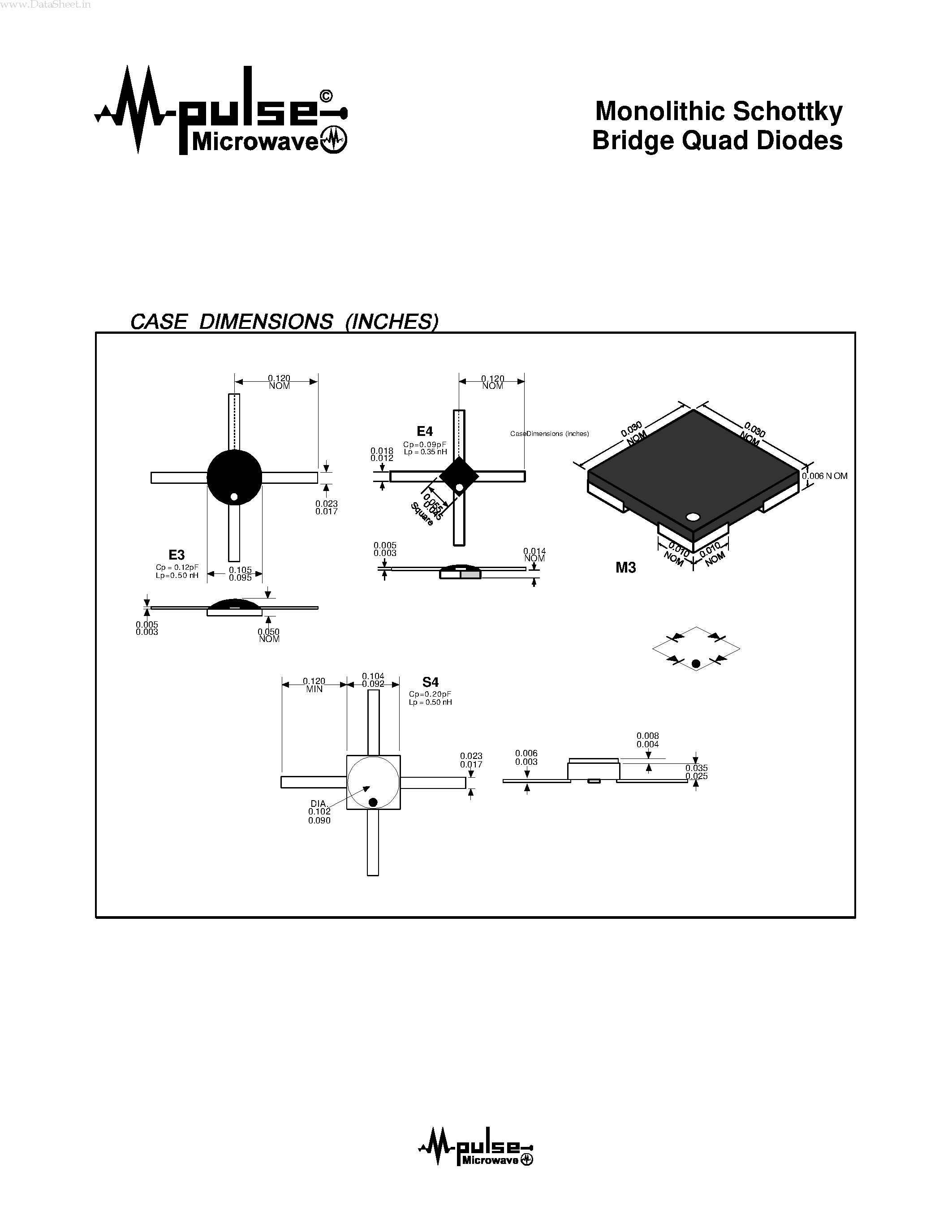 Даташит на микросхему MP2601 страница 2 Даташит MP2601 - (MP26xx) Monolithic Schottky Bridge Quad Diodes страница 2
