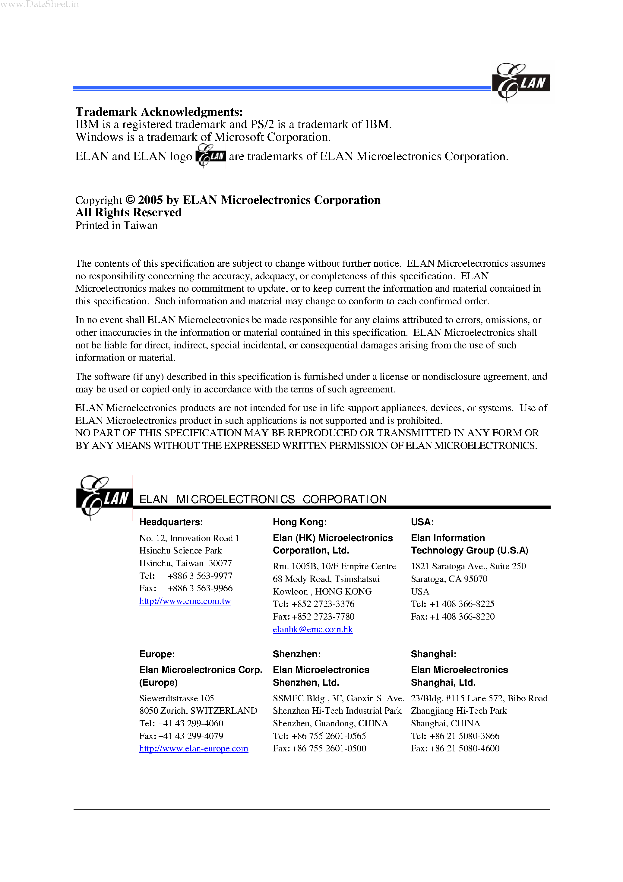 Даташит EPL09060 - 9 COM/ 60 SEG LCD Driver страница 2