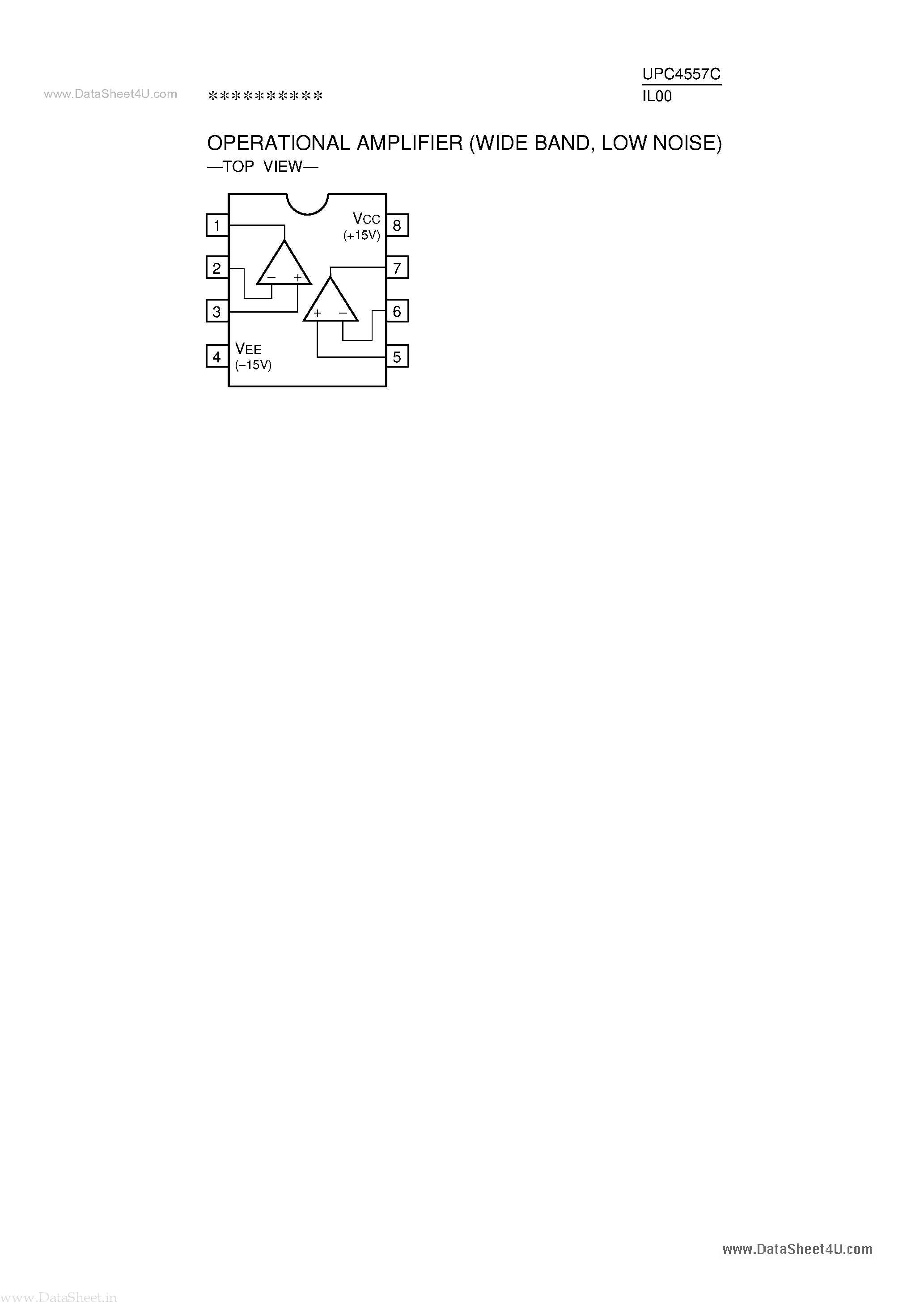 Даташит на микросхему C4557C страница 1 Даташит C4557C - Search -----> UPC4557C страница 1