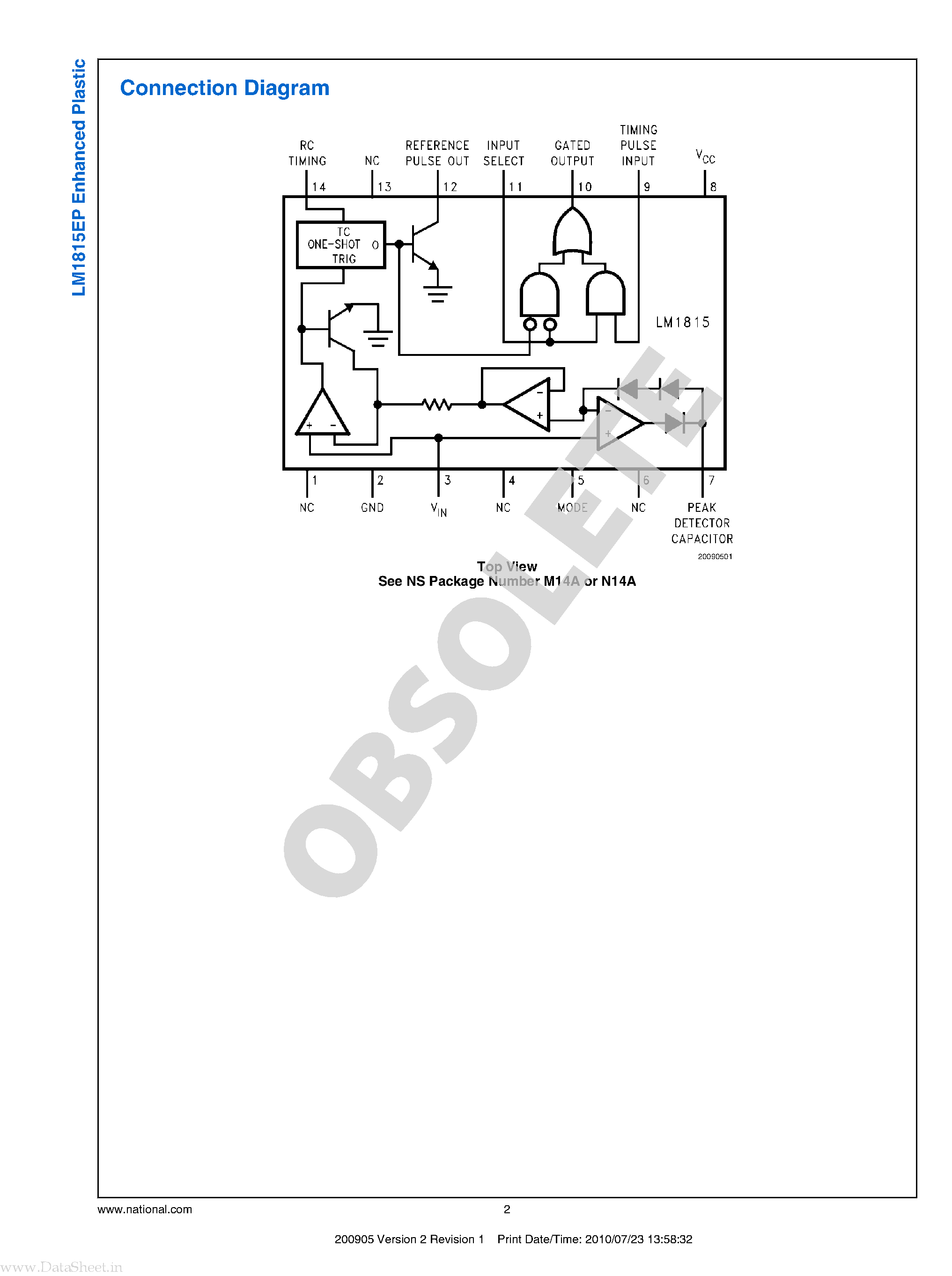 Datasheet LM1815EP - Enhanced Plastic Adaptive Variable Reluctance Sensor Amplifier page 2