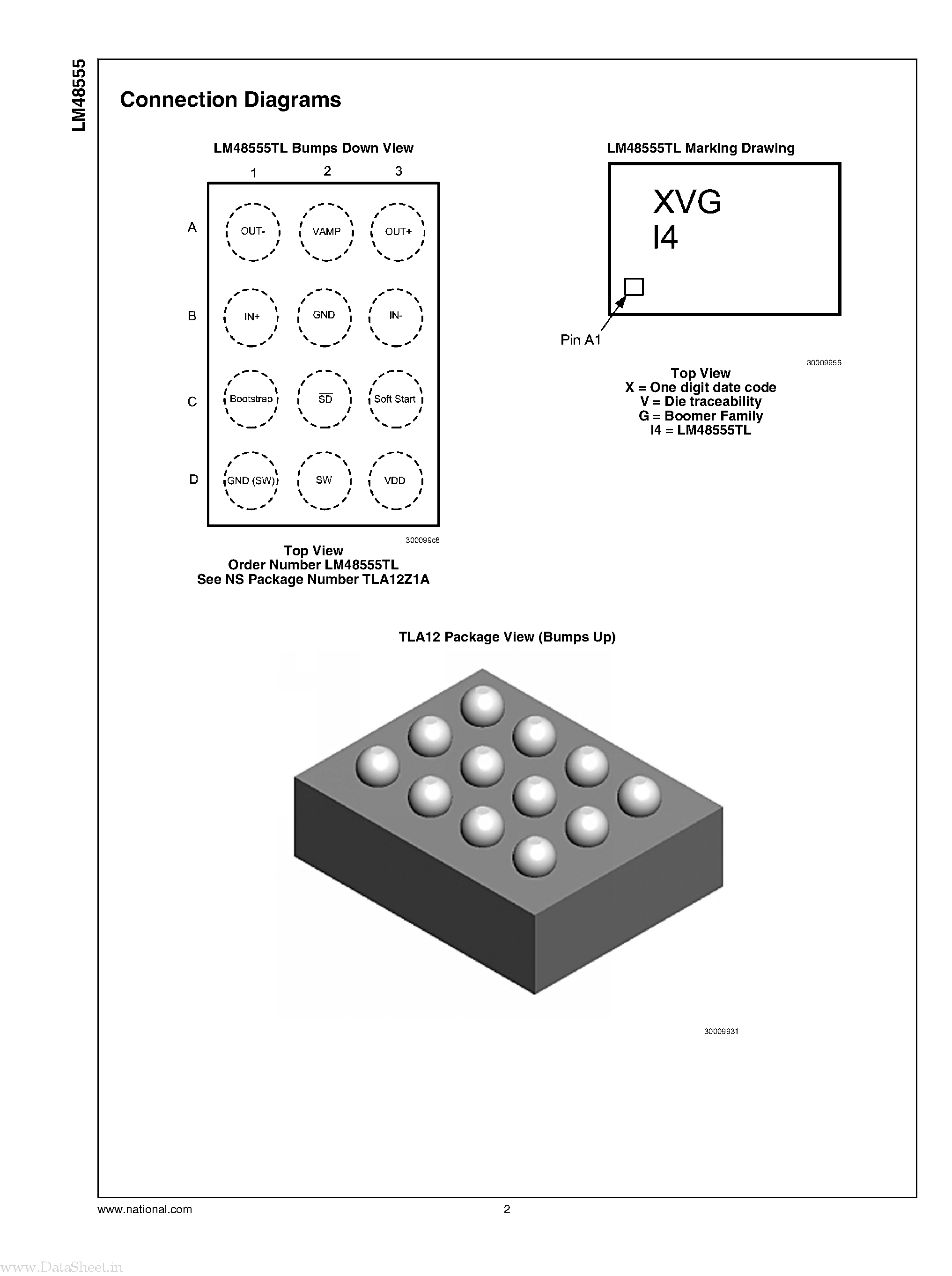 Datasheet LM48555 - Ceramic Speaker Driver page 2