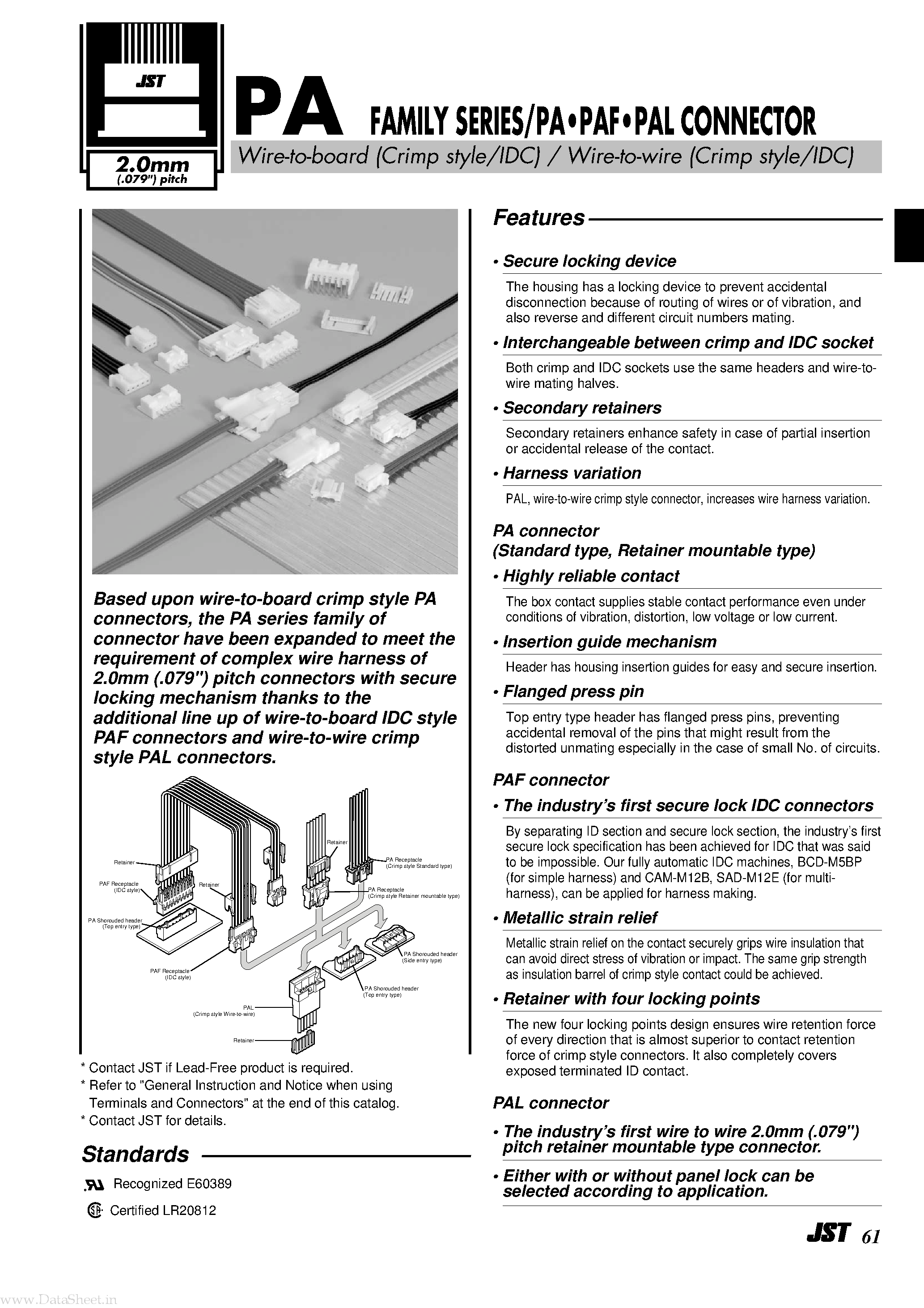 Datasheet SM02B-PASS-* - CONNECTOR page 1