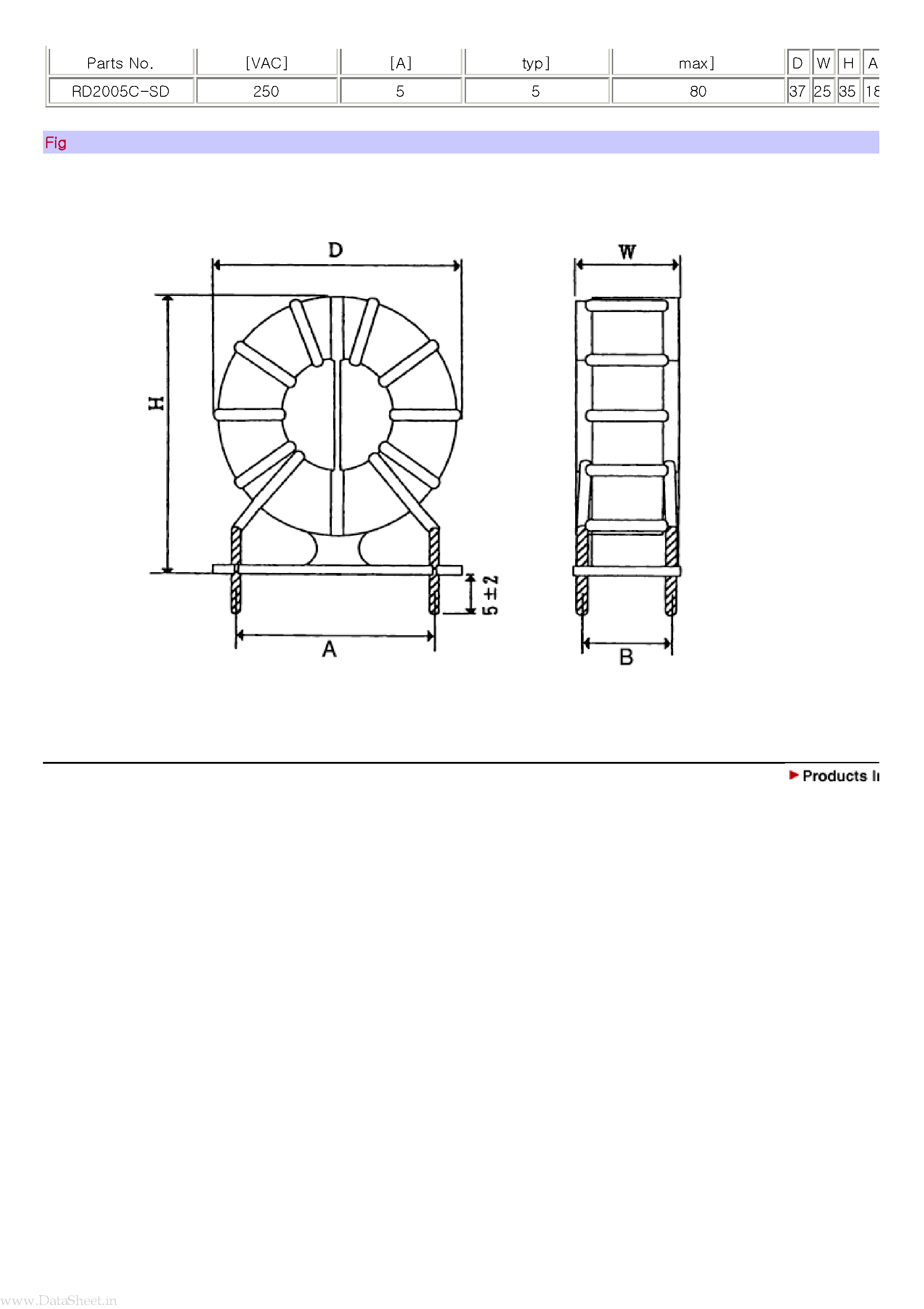 Datasheet RC2000C-S - Single phase 2 lines/Length mounted type page 2
