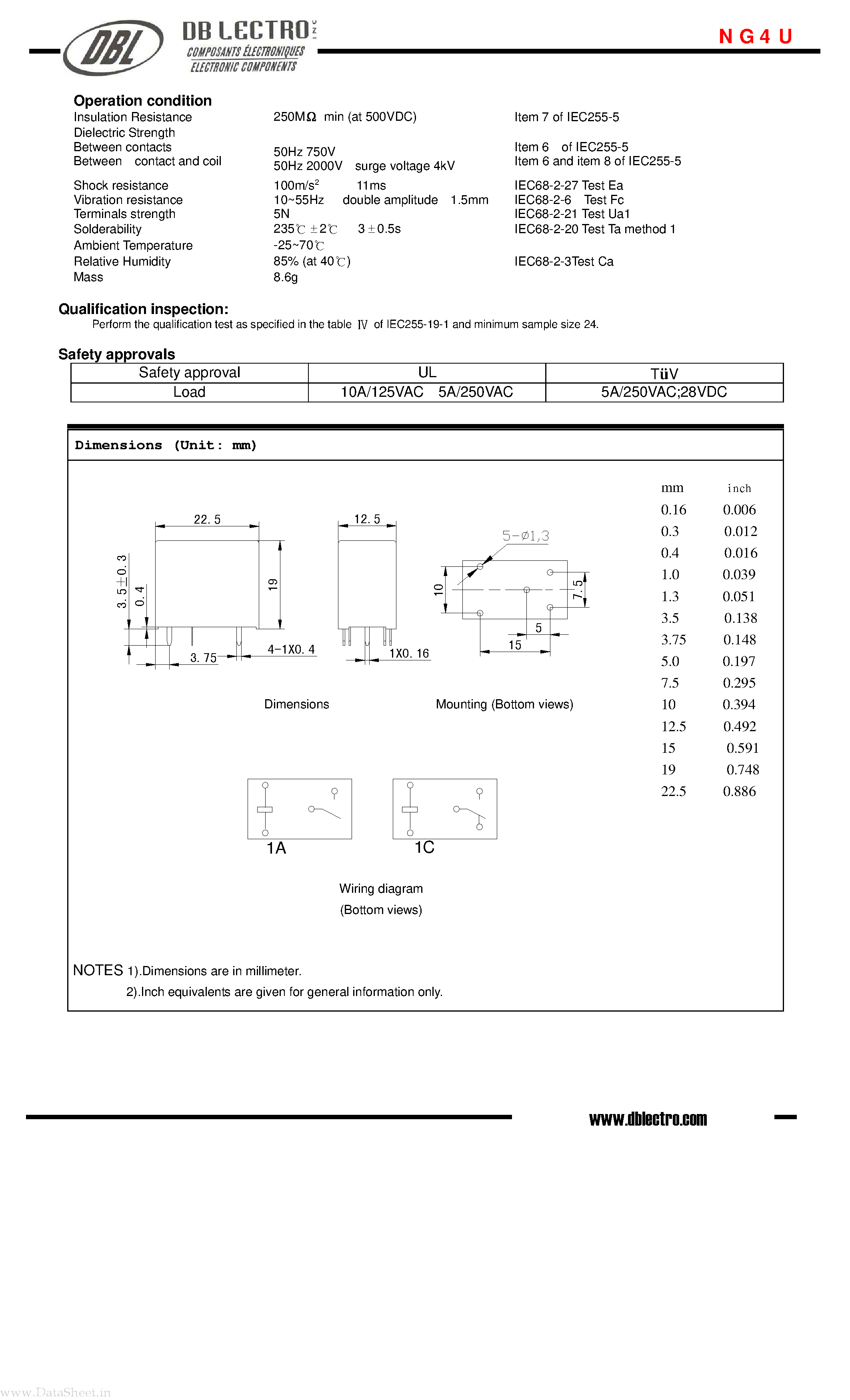 Даташит NG4U - Relay страница 2