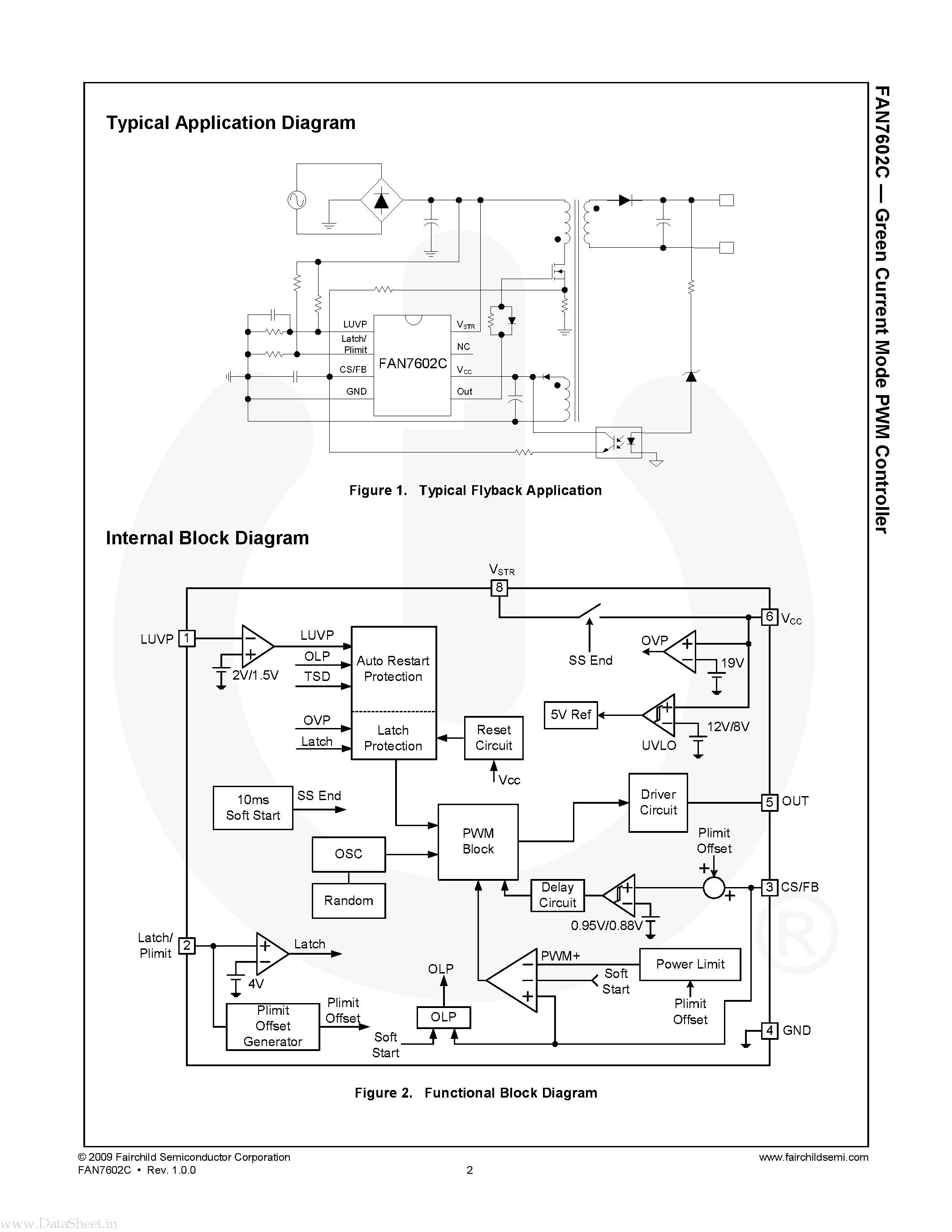 Даташит на микросхему FAN7602C страница 2 Даташит FAN7602C - Green Current Mode PWM Controller страница 2