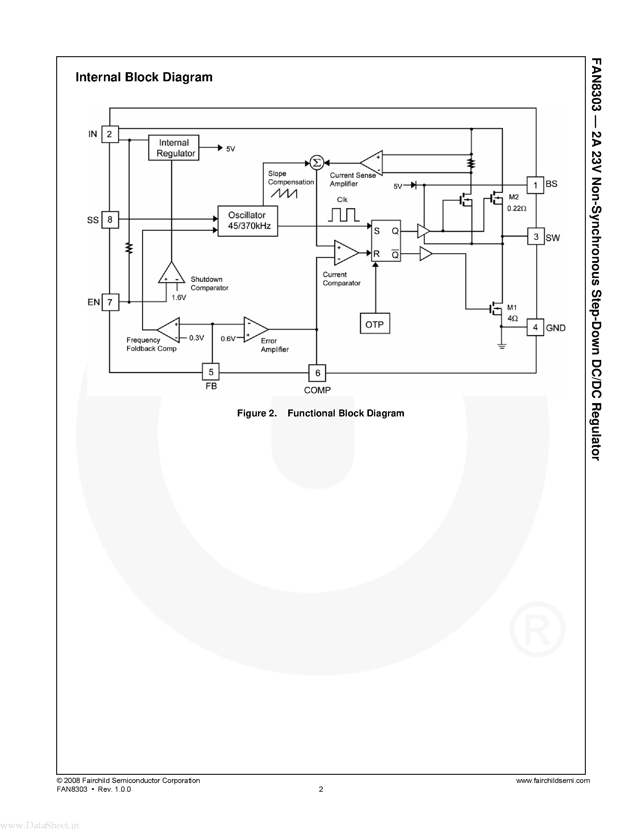 Datasheet FAN8303 - Non-Synchronous Step-Down DC/DC Regulator page 2