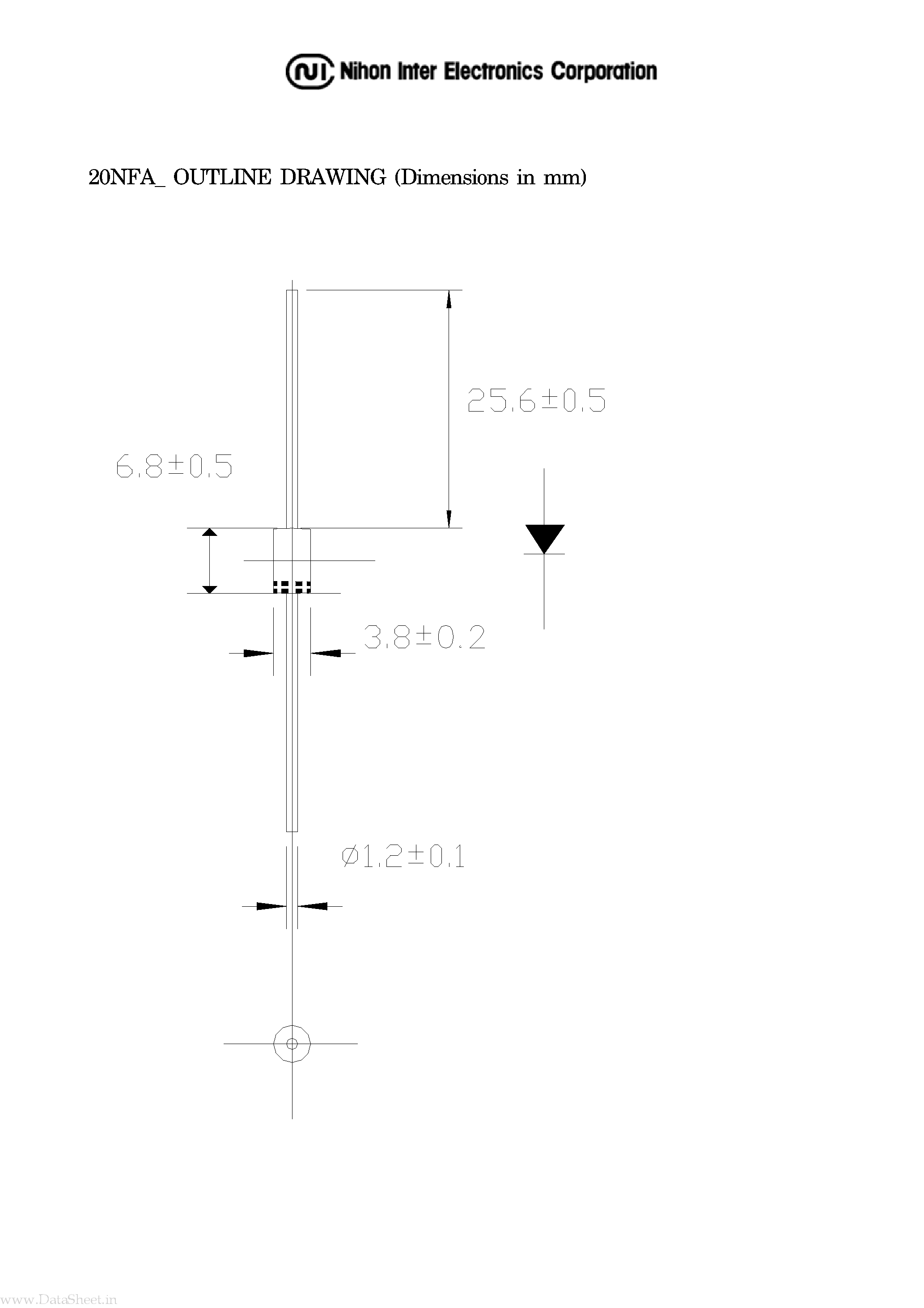 Datasheet 20NFA40 page 2 Datasheet 20NFA40 - Low Forward Voltage drop Diode page 2