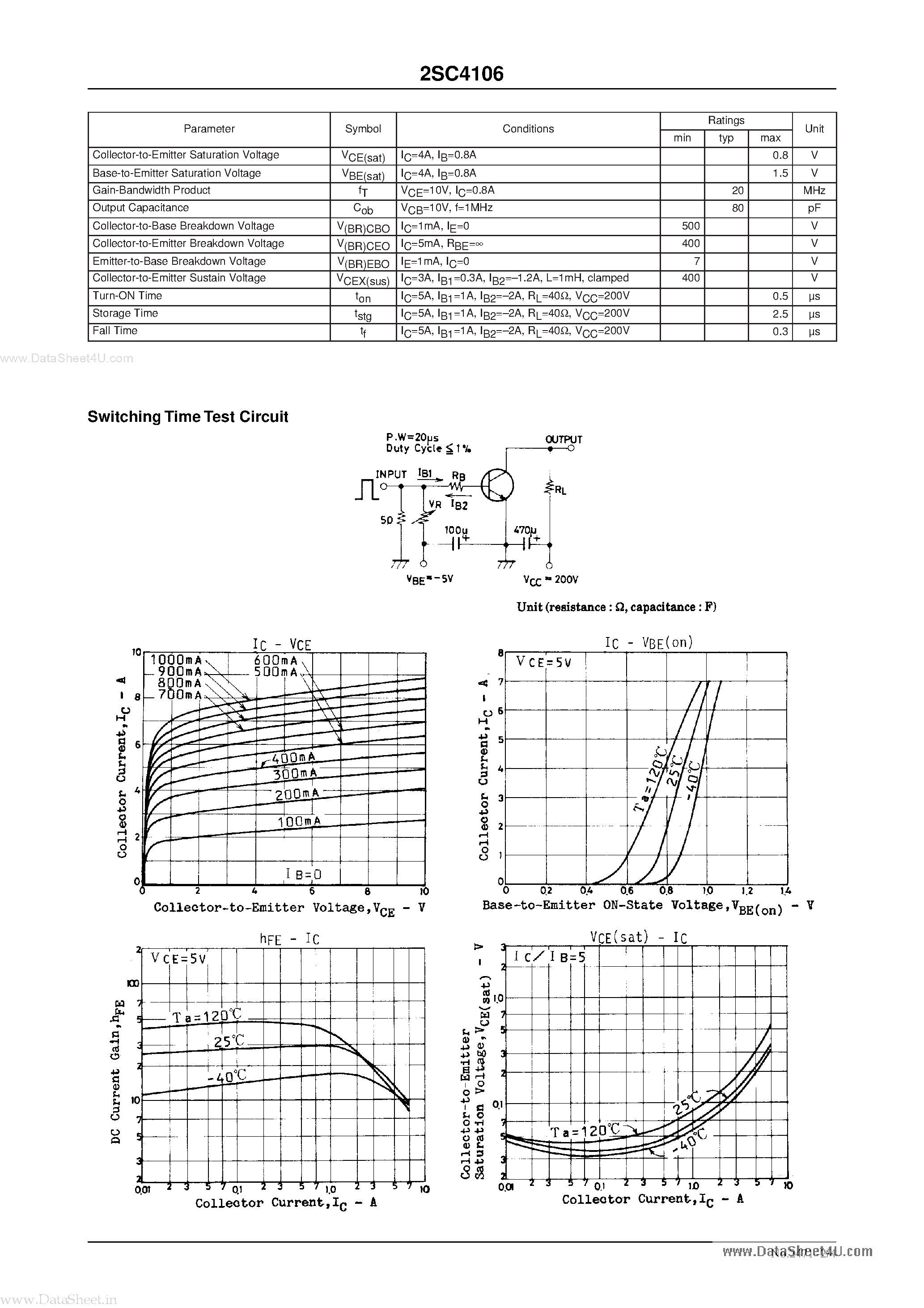 Даташит на микросхему C4106 страница 2 Даташит C4106 - Search -----> 2SC4106 страница 2