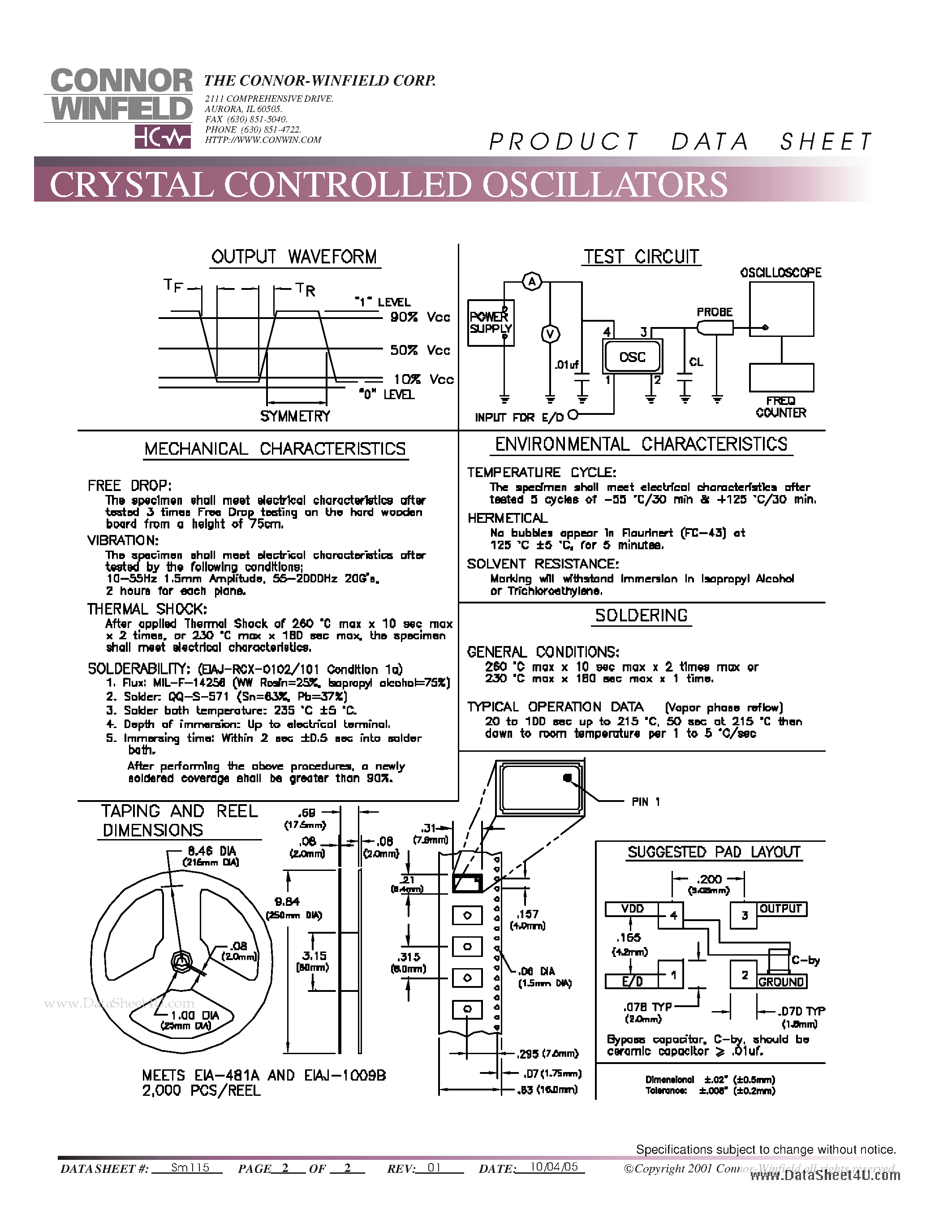 Даташит на микросхему X813 страница 2 Даташит X813 - 3.3V LVCMOS SURFACE MOUNT 7.5x5mm CRYSTAL CLOCK OSCILLATOR страница 2