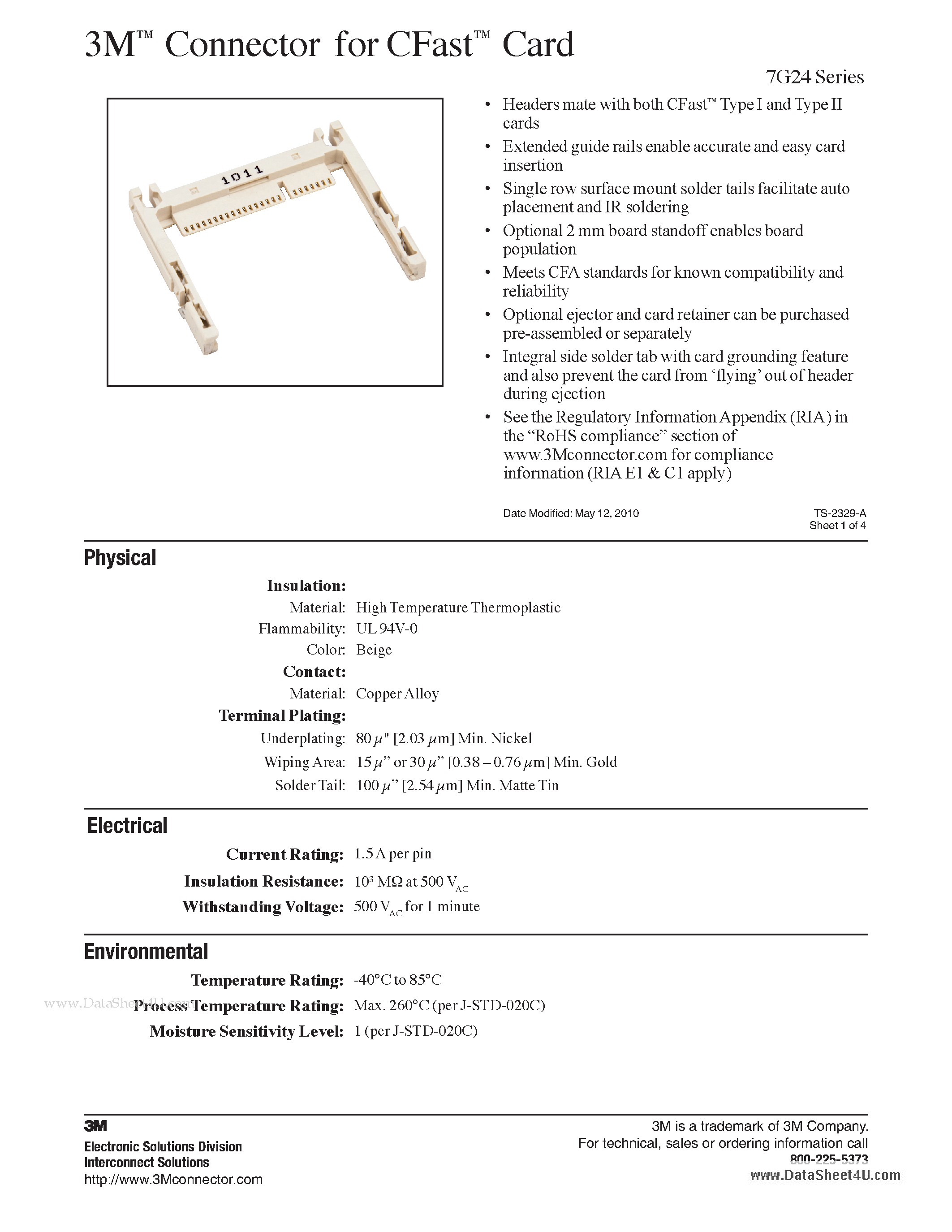 Datasheet 7G24 - 3M Connector page 1