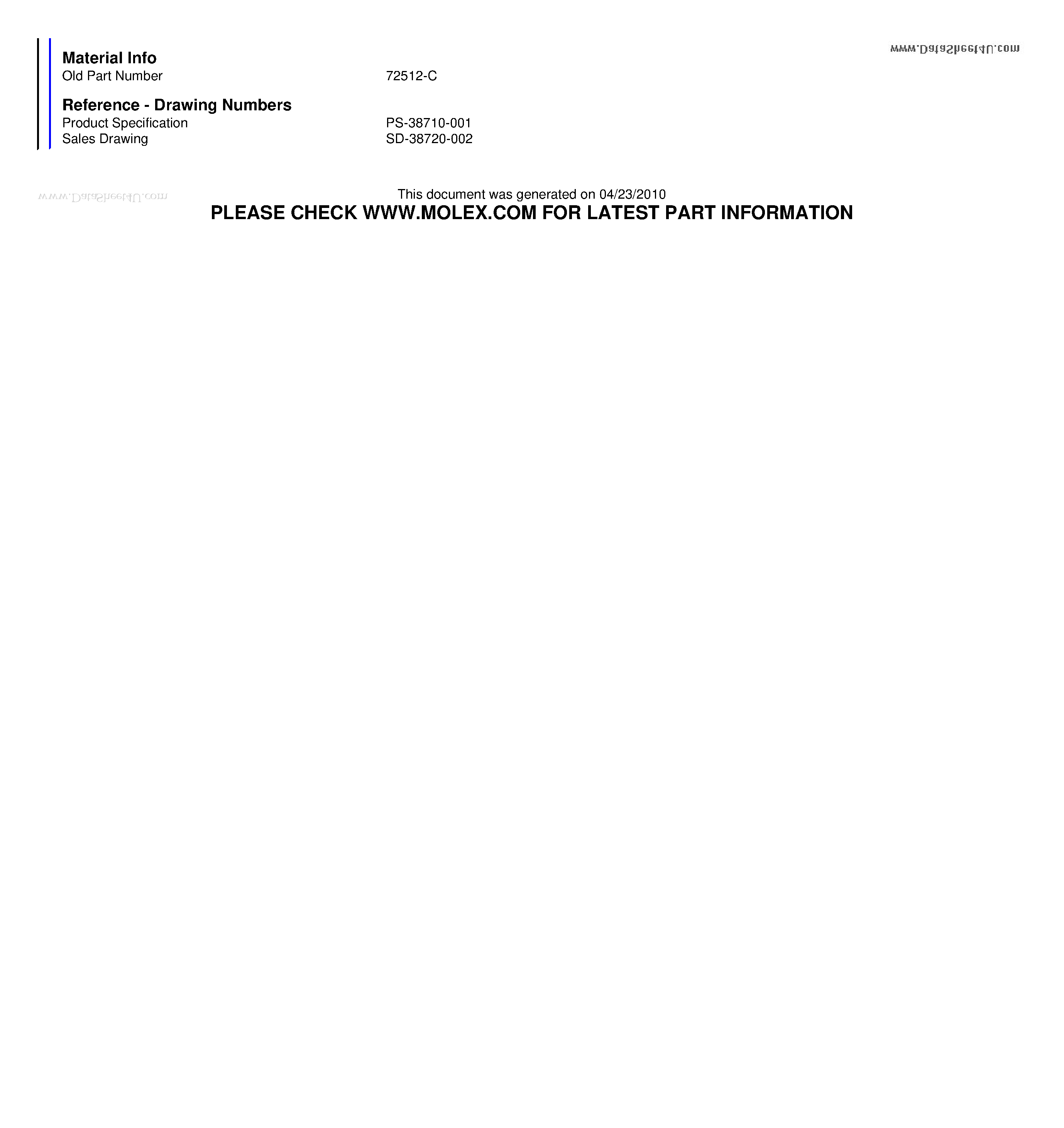 Datasheet 72512-C page 2 Datasheet 72512-C - 9.53mm (.375) Pitch Beau PCB Terminal Strip page 2