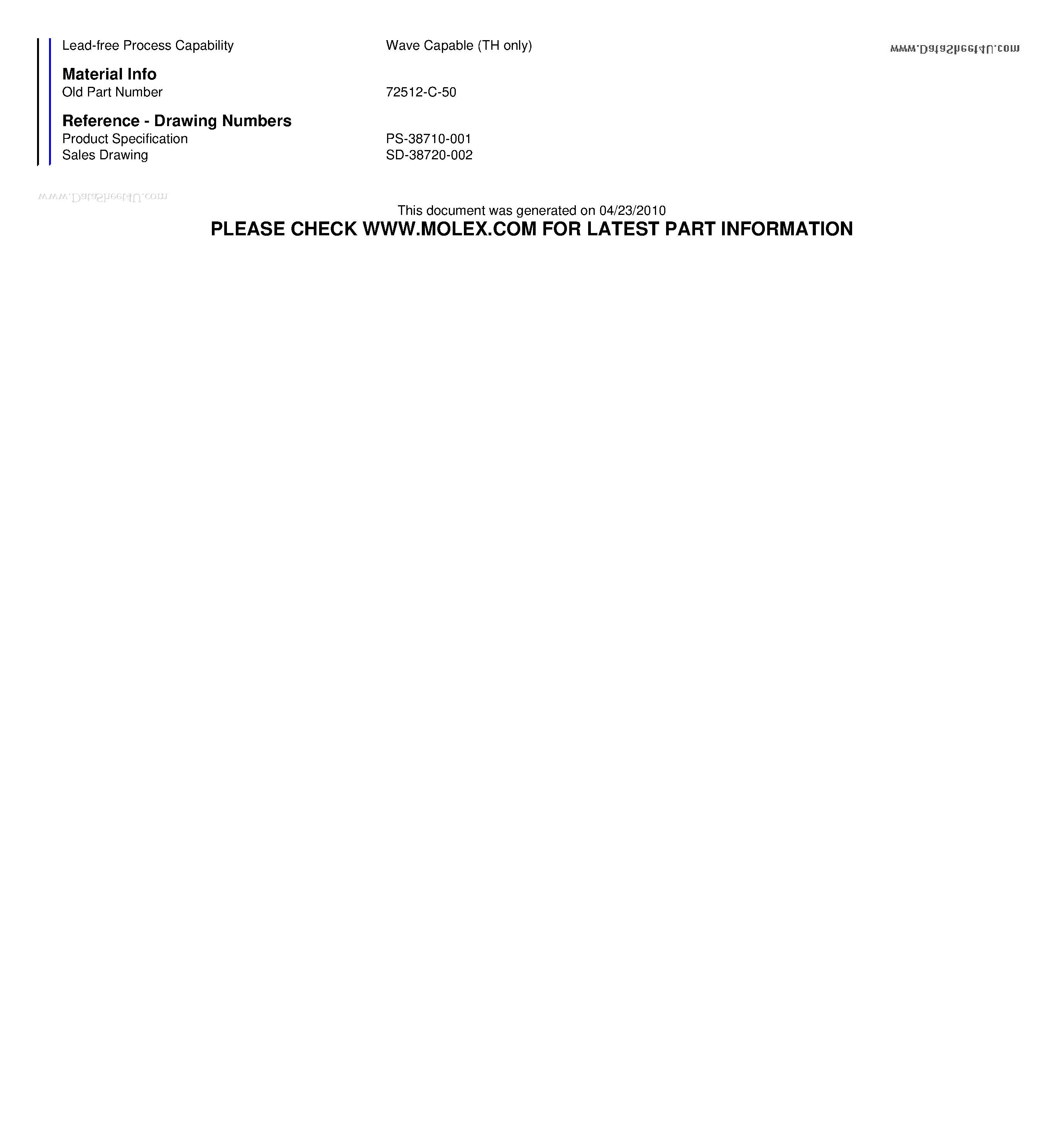 Даташит 72512-C-50 - 9.53mm (.375) Pitch Beau PCB Terminal Strip страница 2