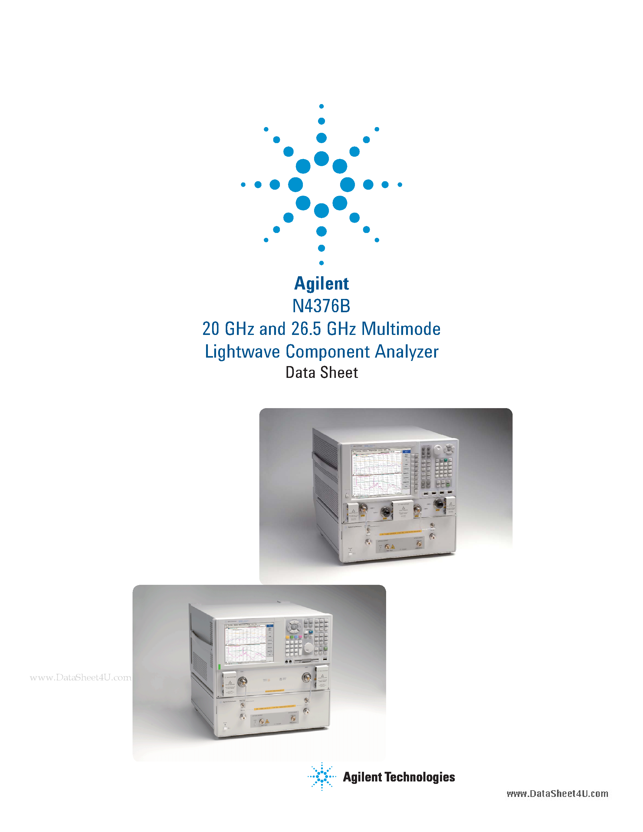 Datasheet N4376B - 20 GHz and 26.5 GHz Single-Mode Lightwave Component Analyzer page 1