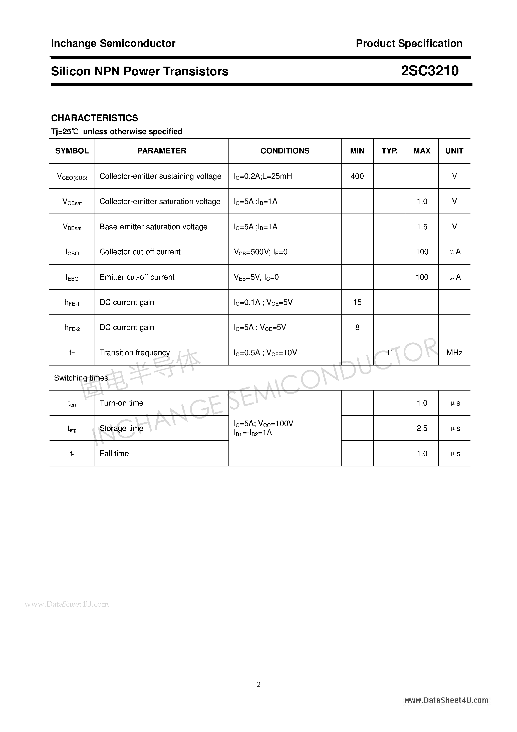 Datasheet C2310 page 2 Datasheet C2310 - Search -----> 2SC2310 page 2