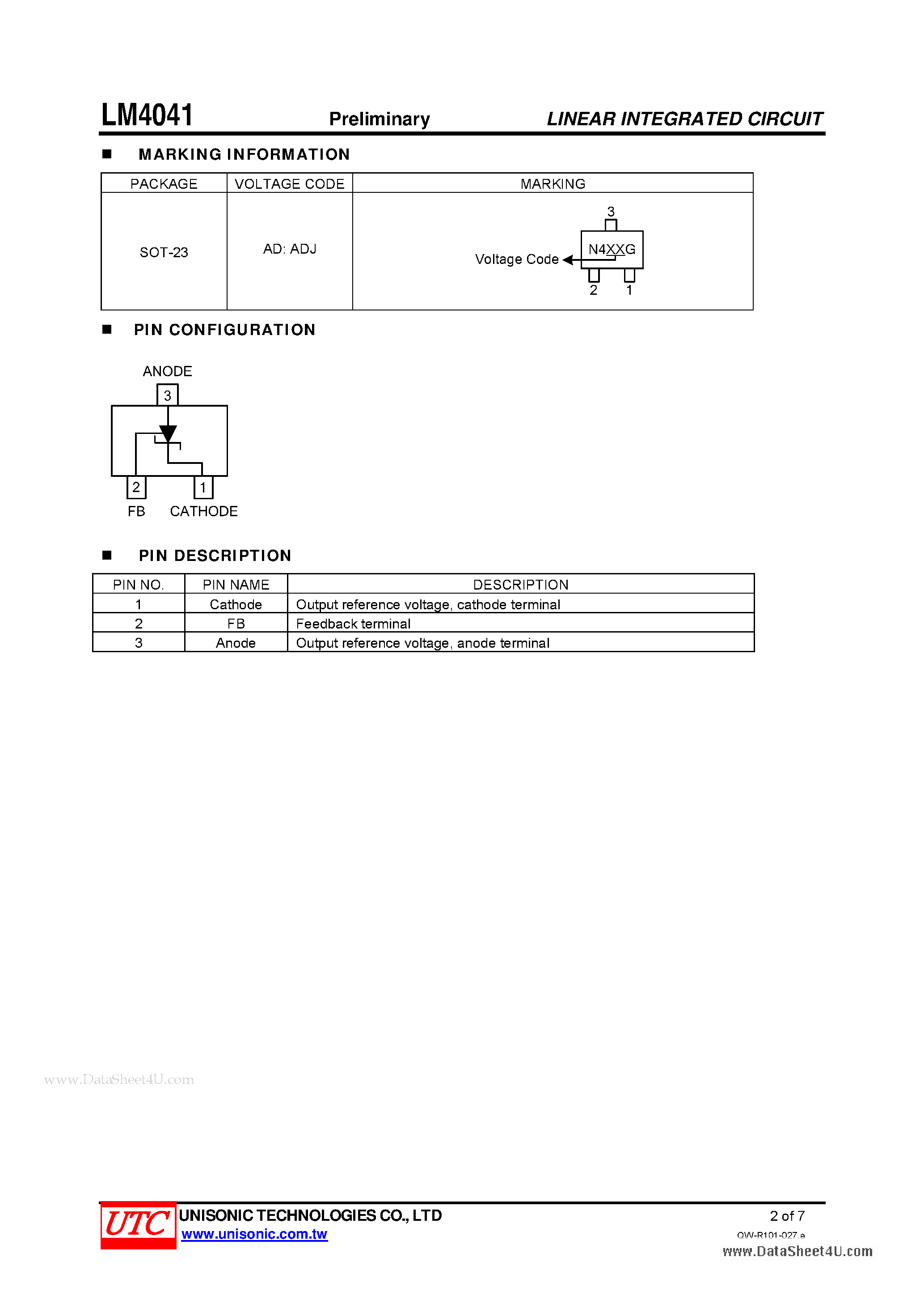 Даташит LM4041 - PRECISION MICROPOWER SHUNT VOLTAGE REFERENCE страница 2