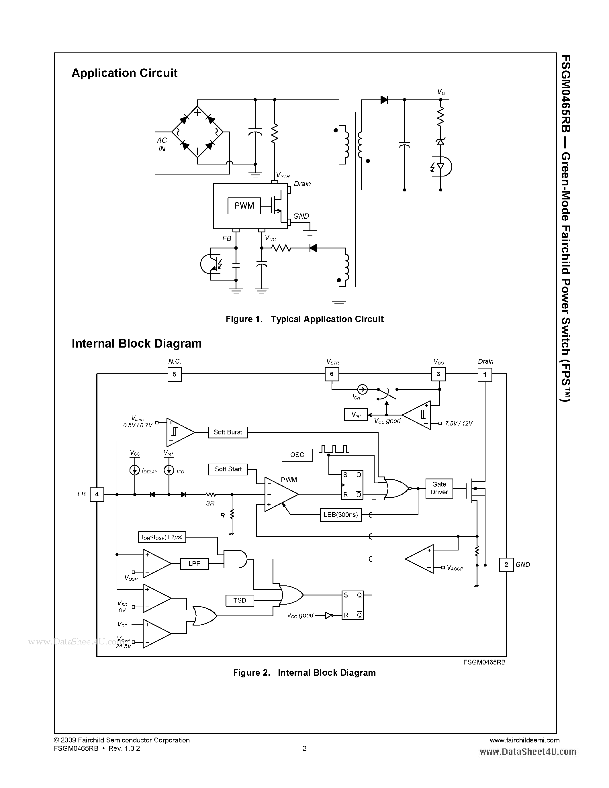Даташит на микросхему FSGM0465RB страница 2 Даташит FSGM0465RB - Green-Mode Fairchild Power Switch страница 2