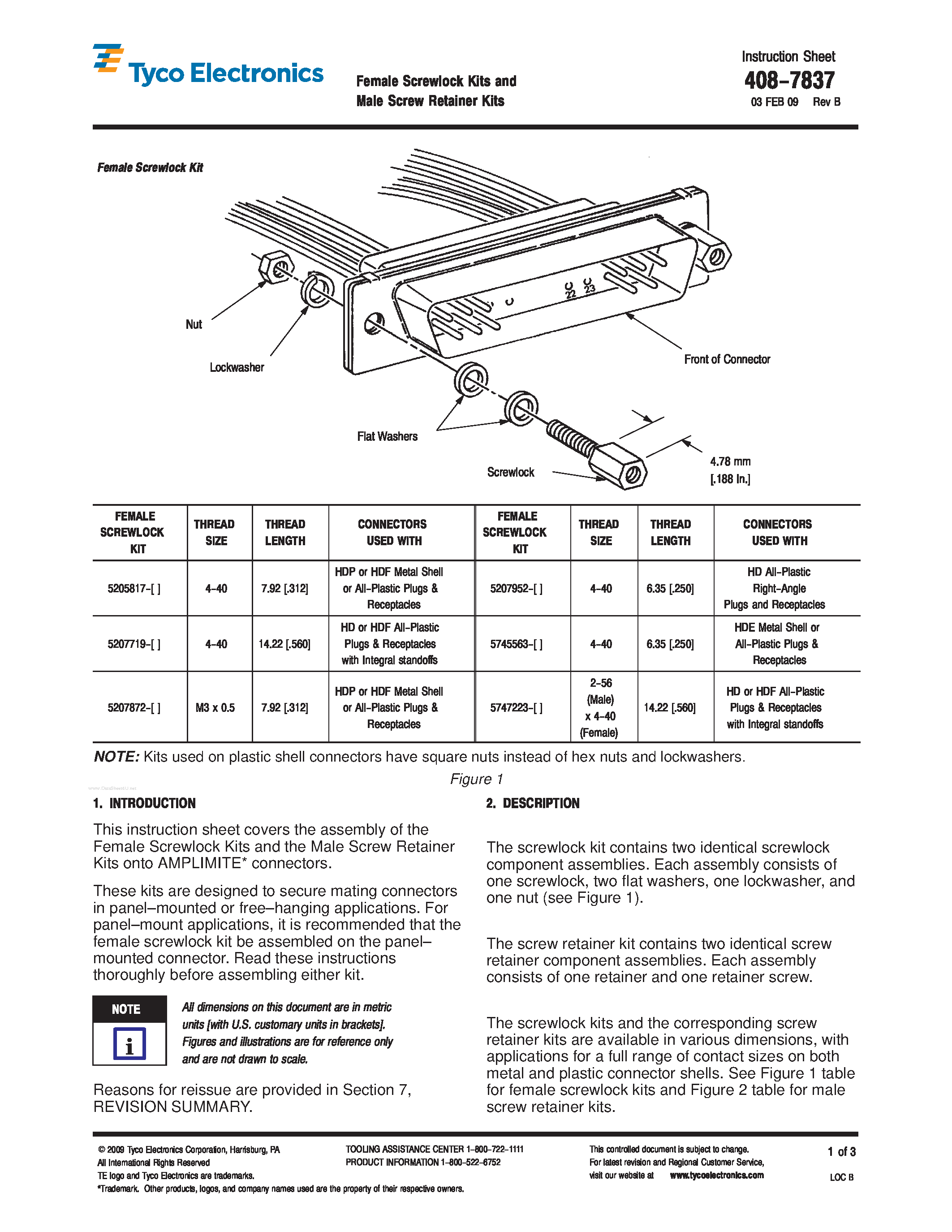 Даташит на микросхему 5205817-x страница 1 Даташит 5205817-x - Cable Clamps страница 1