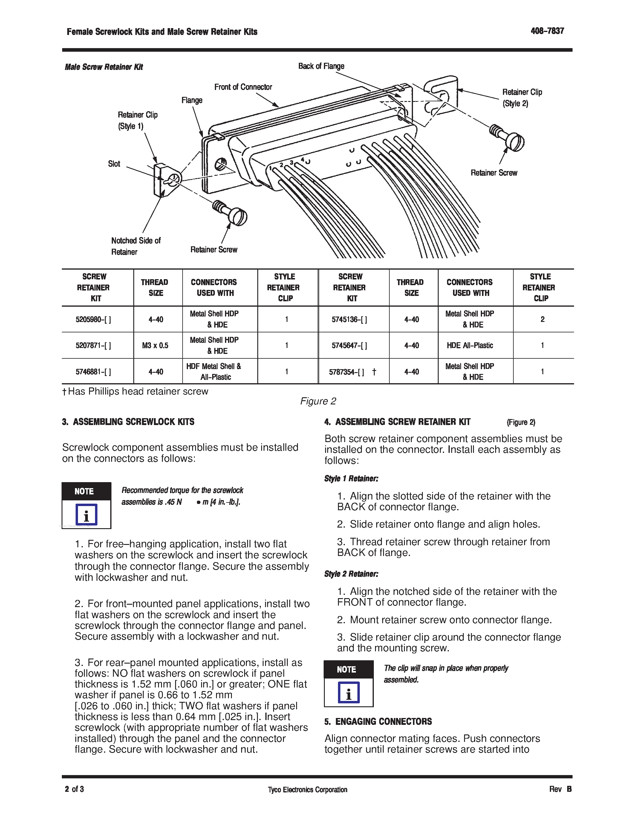 Даташит на микросхему 5205817-x страница 2 Даташит 5205817-x - Cable Clamps страница 2