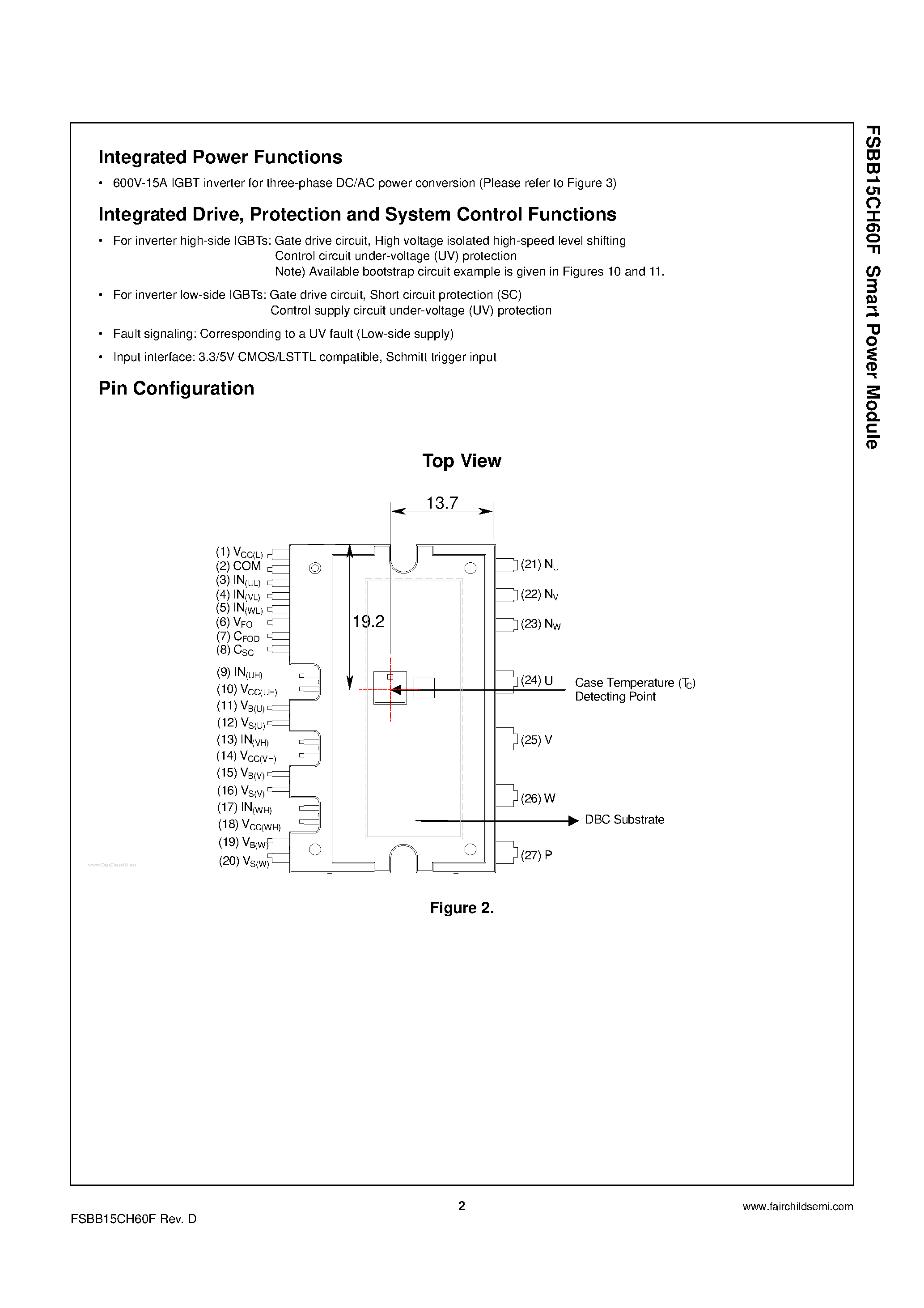 Даташит на микросхему FSBB15CH60F страница 2 Даташит FSBB15CH60F - Smart Power Module страница 2