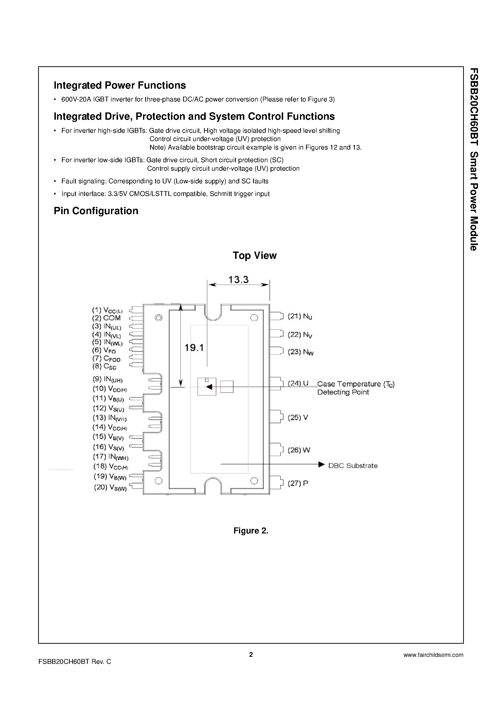Даташит на микросхему FSBB20CH60BT страница 2 Даташит FSBB20CH60BT - Smart Power Module страница 2