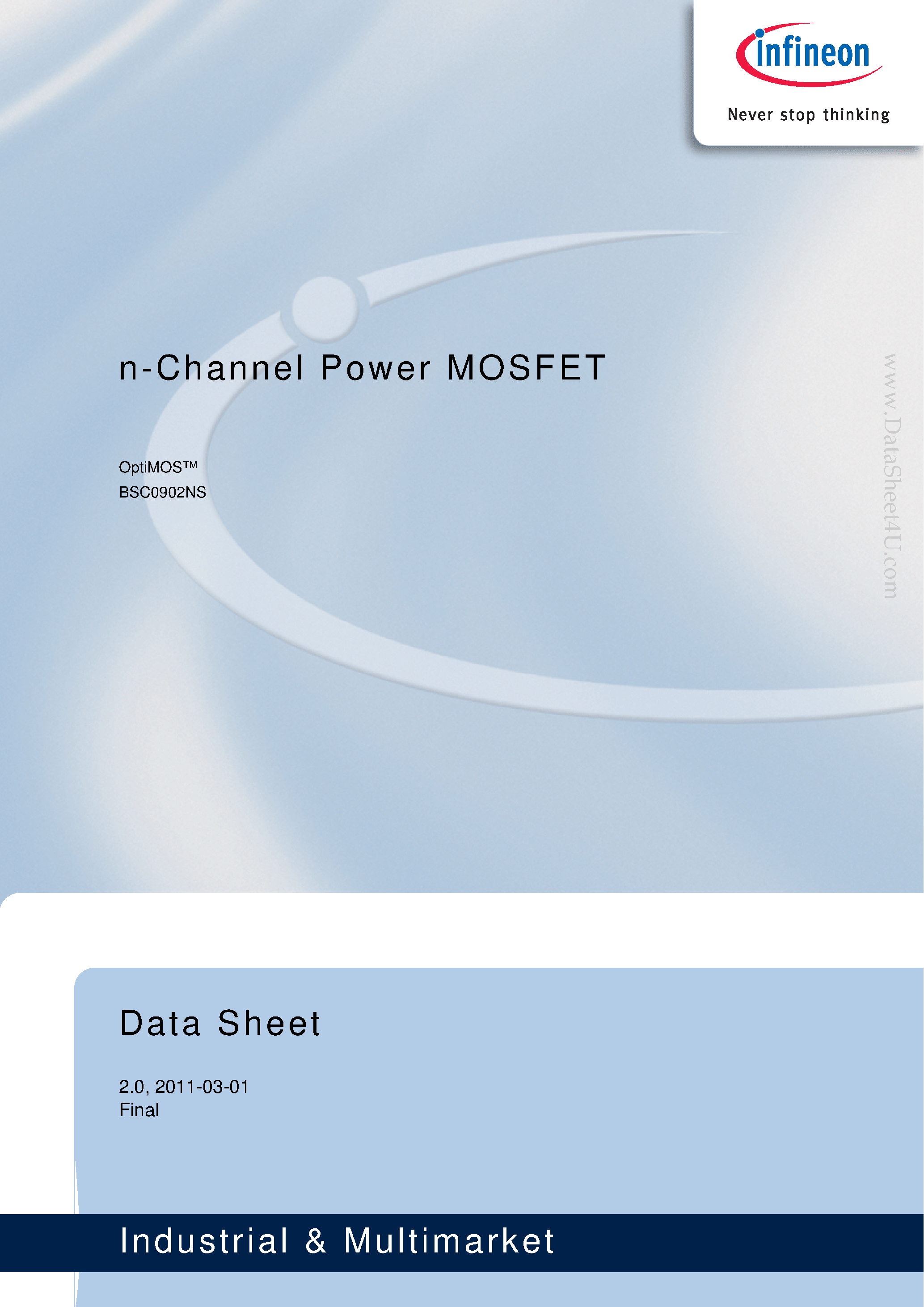Datasheet BSC0902NS - N-Channel Power MOSFET page 1
