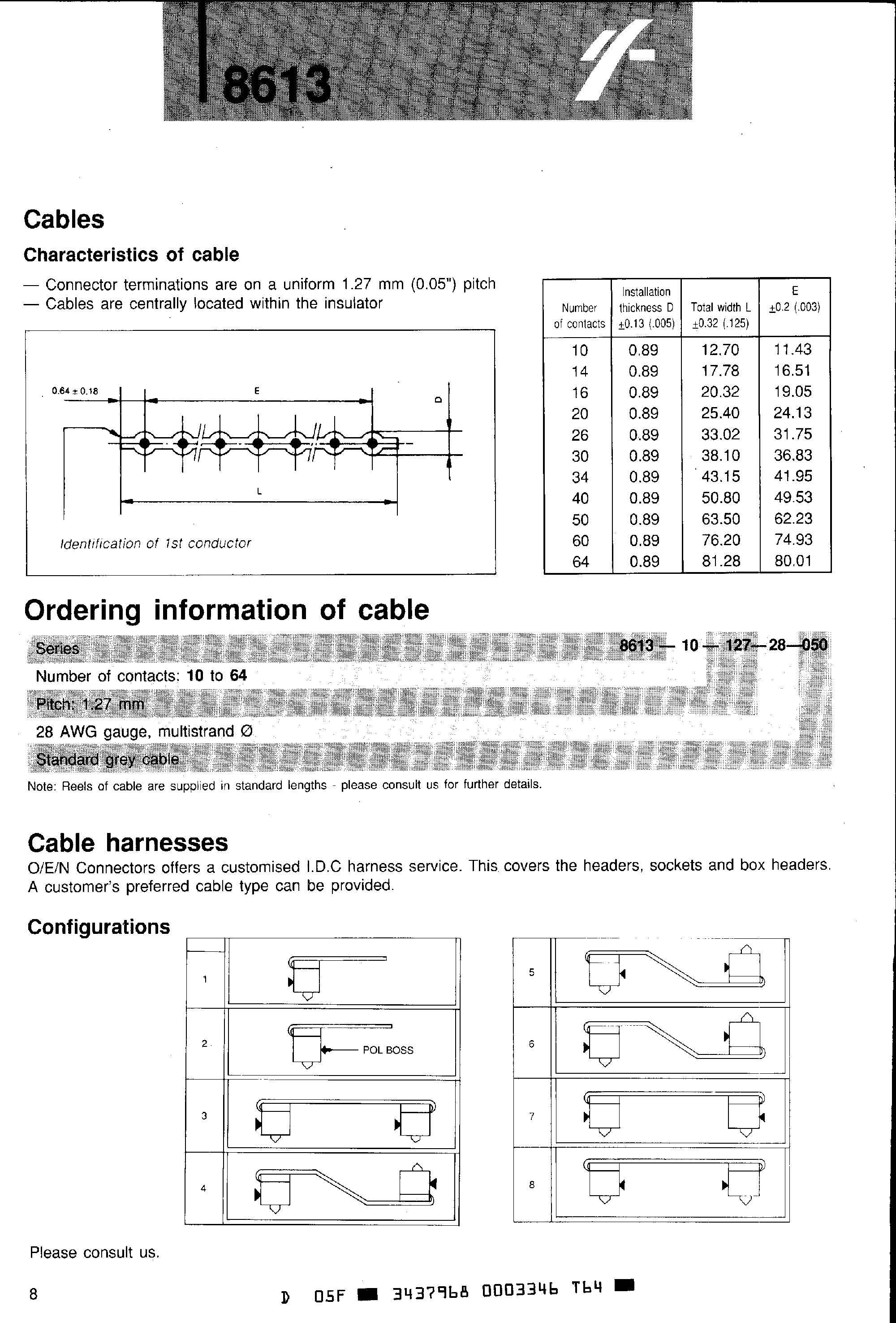 Datasheet 8613 - HEADER CONNECTOR page 2