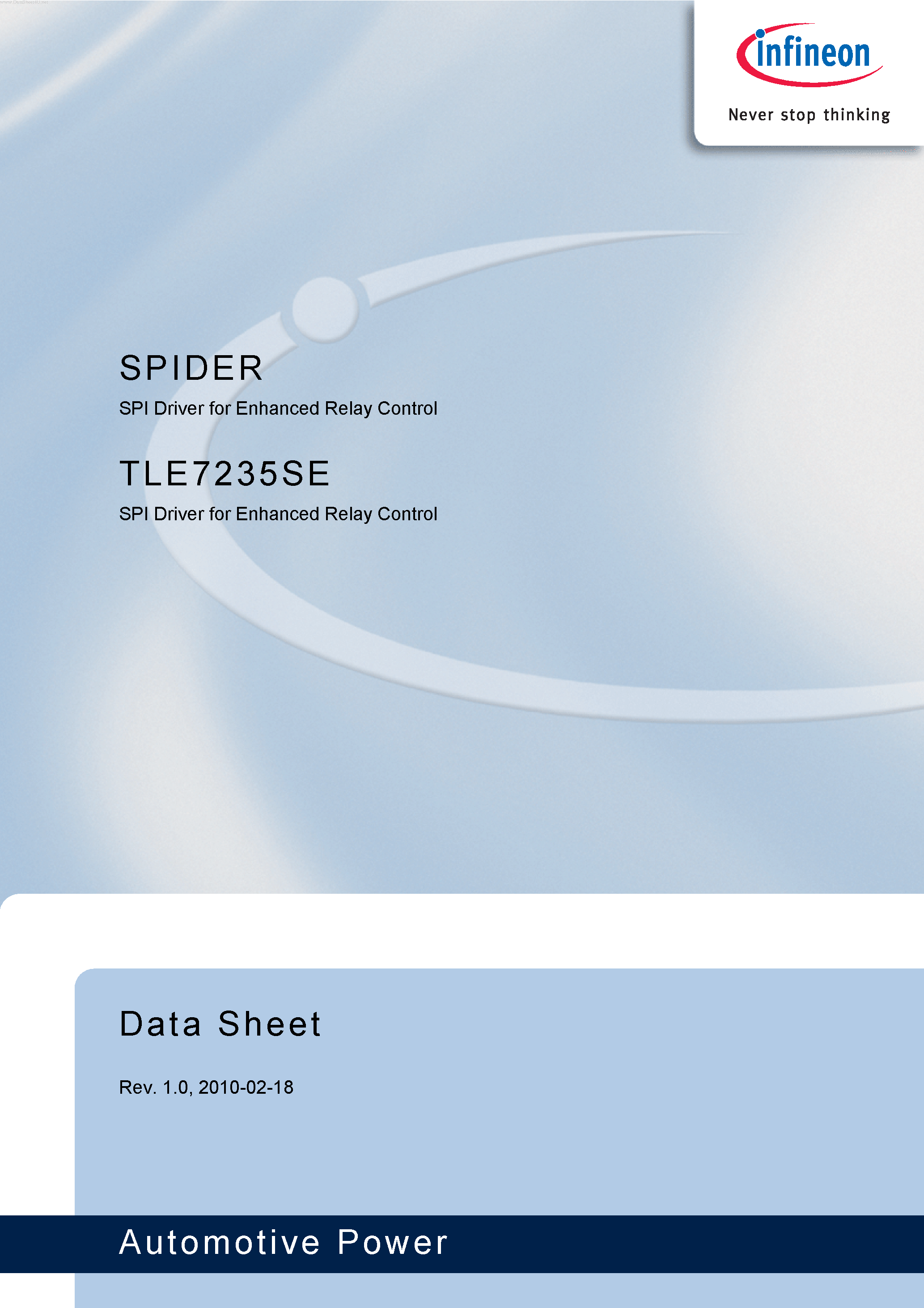 Datasheet TLE7235SE - SPI Driver page 1