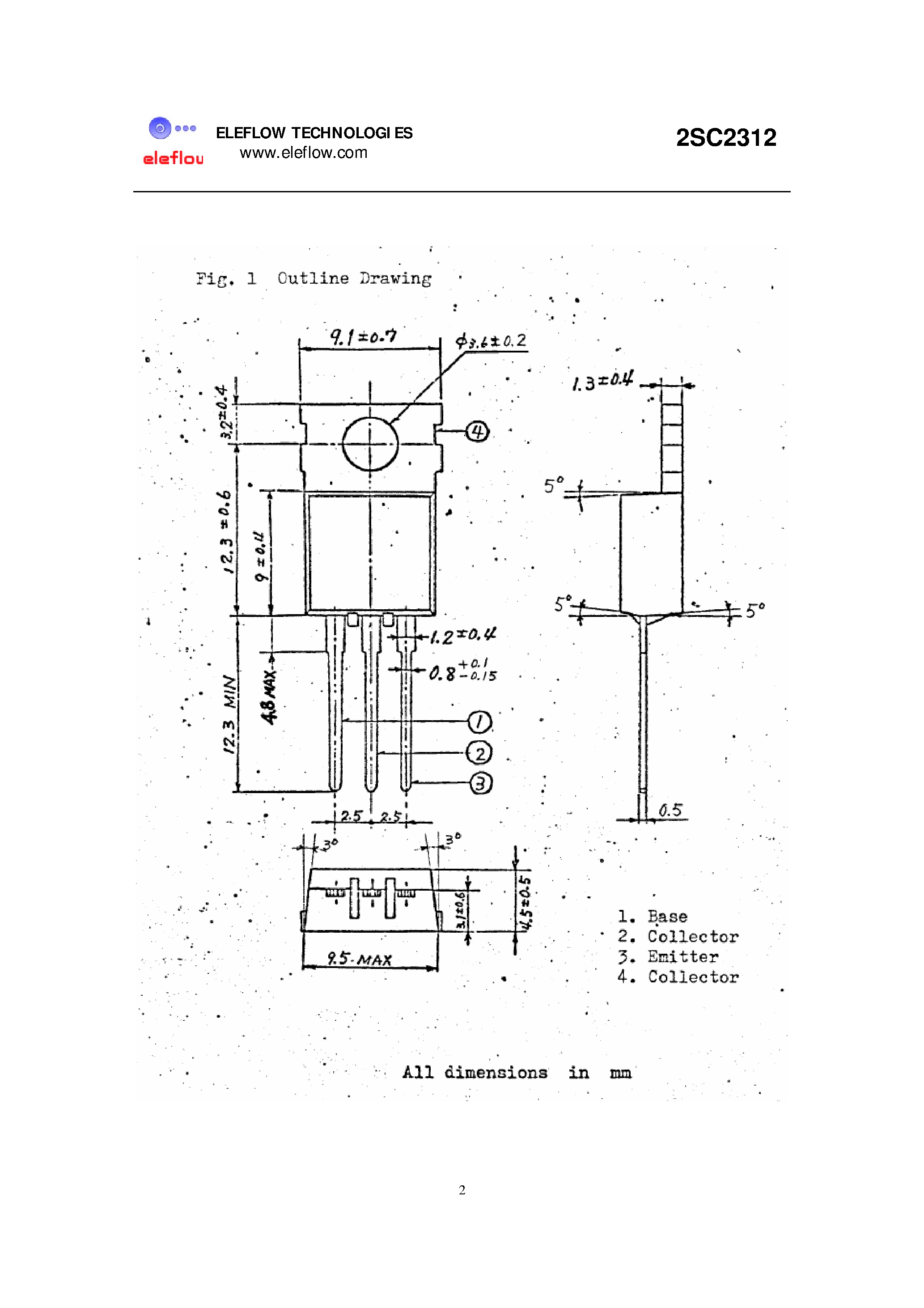 Datasheet 2SC2312 - Silicon NPN Transistor page 2