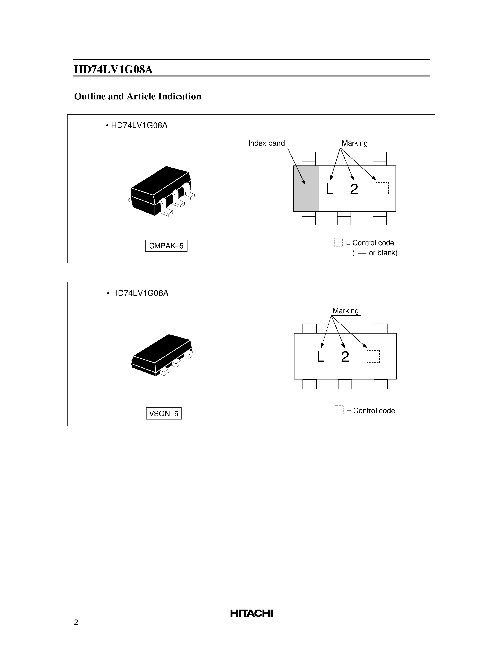 Даташит HD74LV1G08A - 2-input AND Gate страница 2
