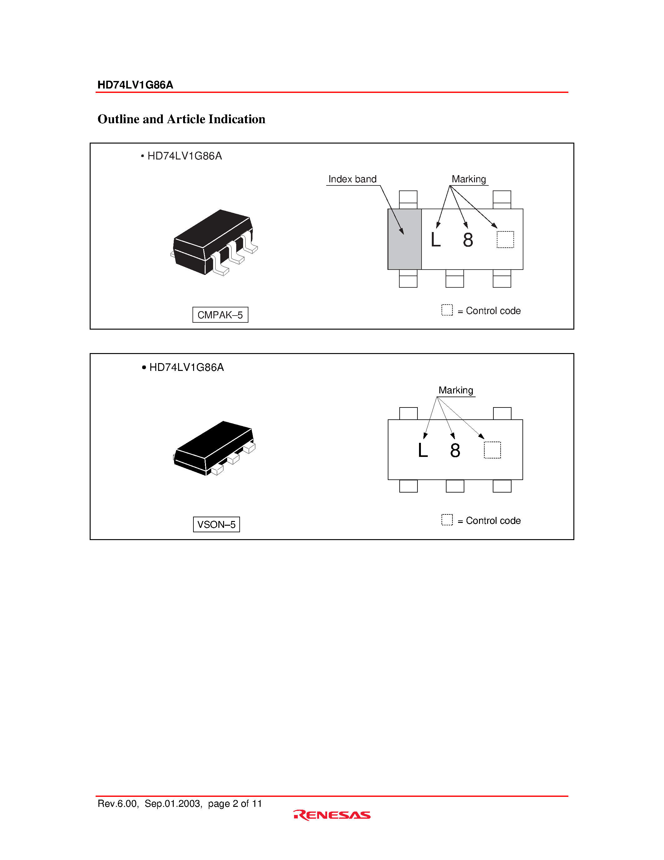 Даташит HD74LV1G86A - 2-input ExclusiveOR Gate страница 2